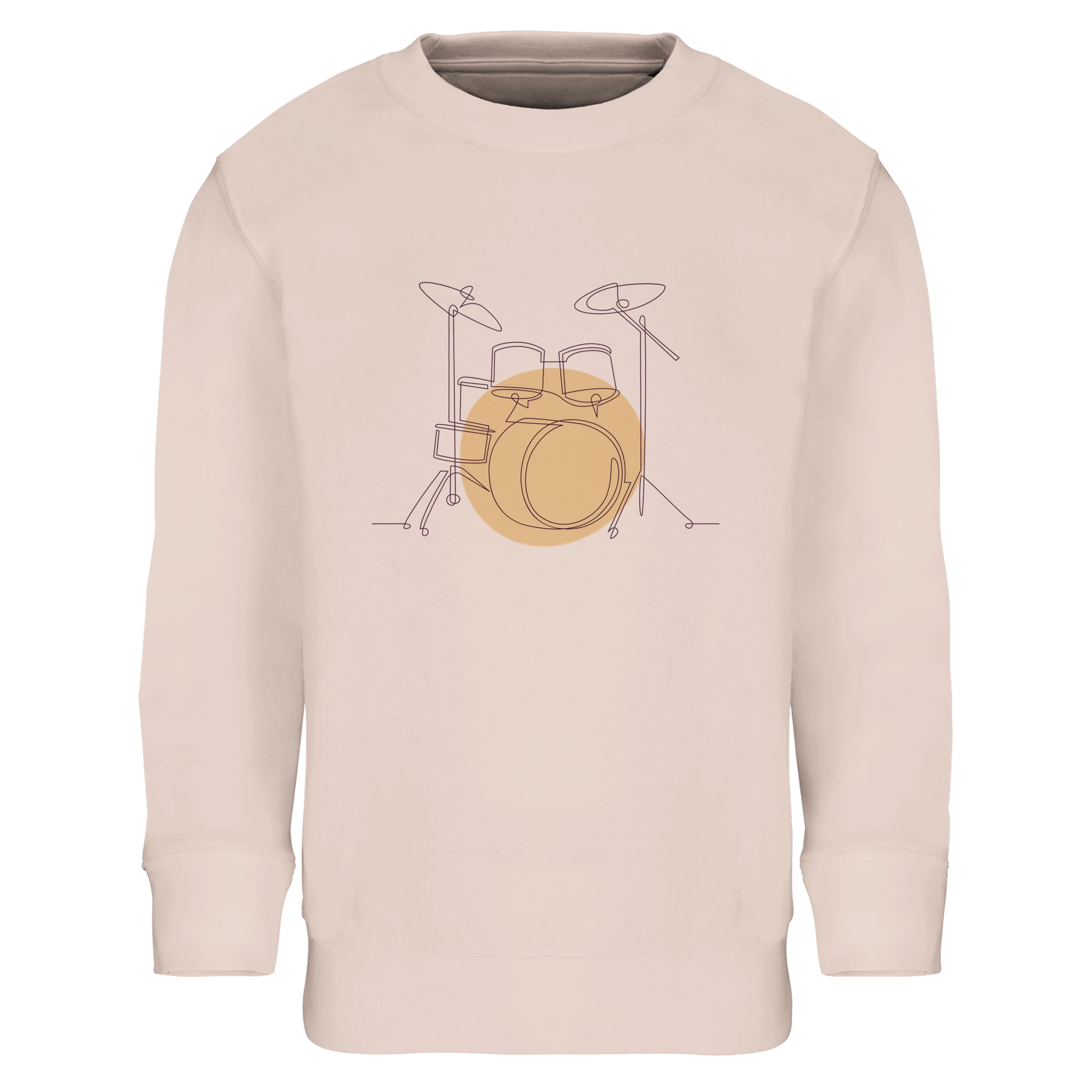 Kids Sweatshirt · Drum Set (Light) Creamy Pink - BM ink.