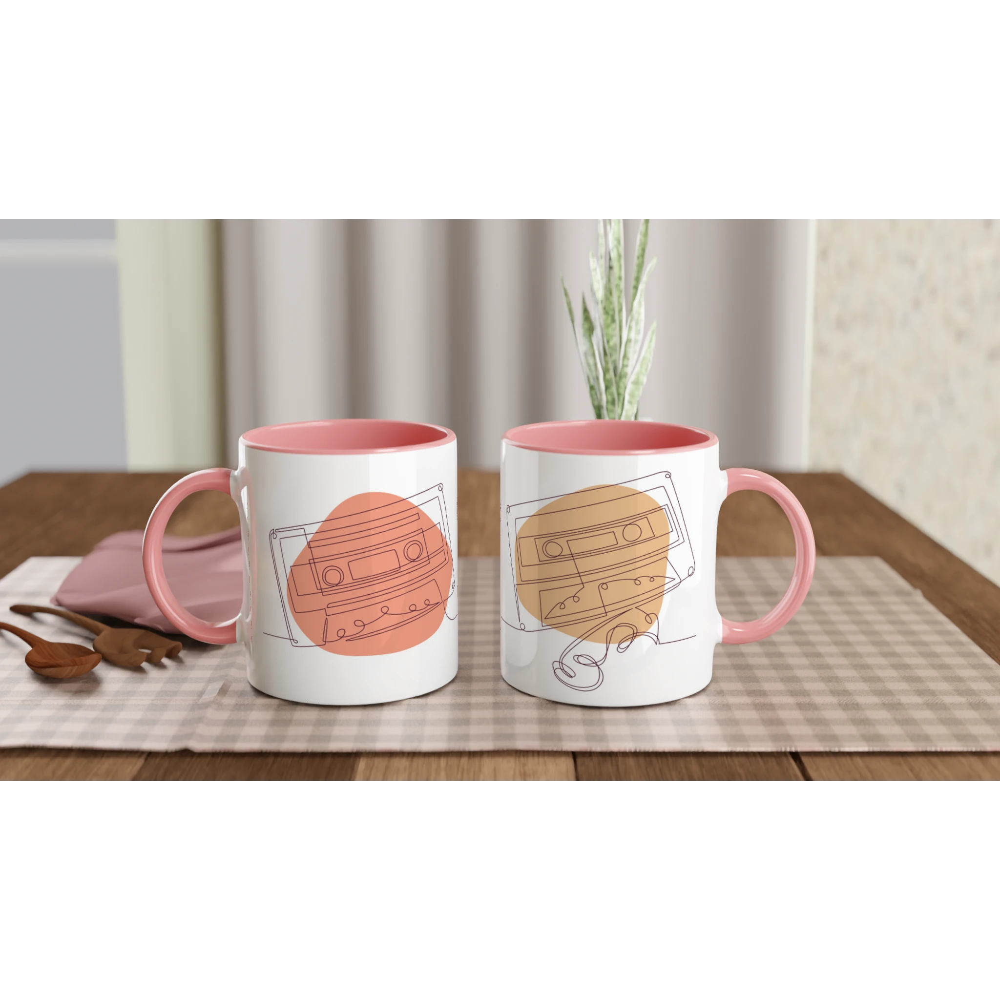 Analog Soul · Ceramic Mug Ceramic Pink Cassette Tapes - BM ink.