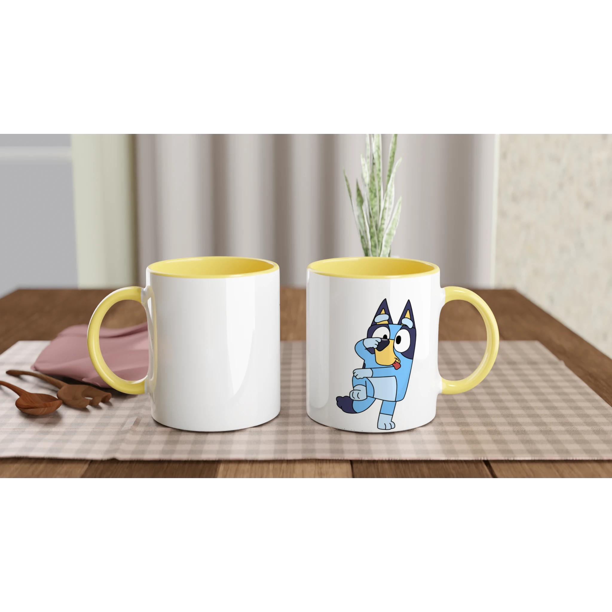 Ceramic Mug · Bluey Ceramic Yellow Bluey Right - BM ink.