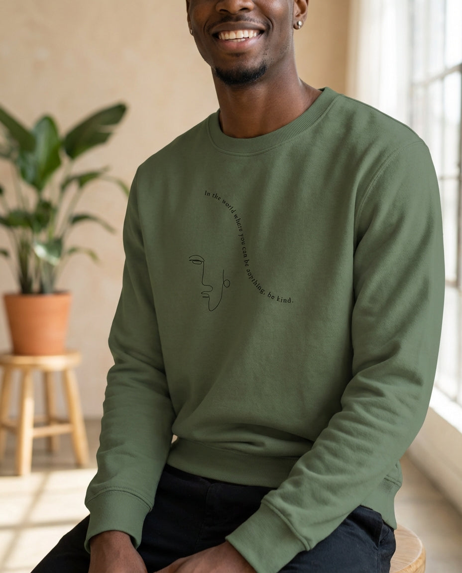 Choose Kindness · Adult Sweatshirt Military Green - BM ink.