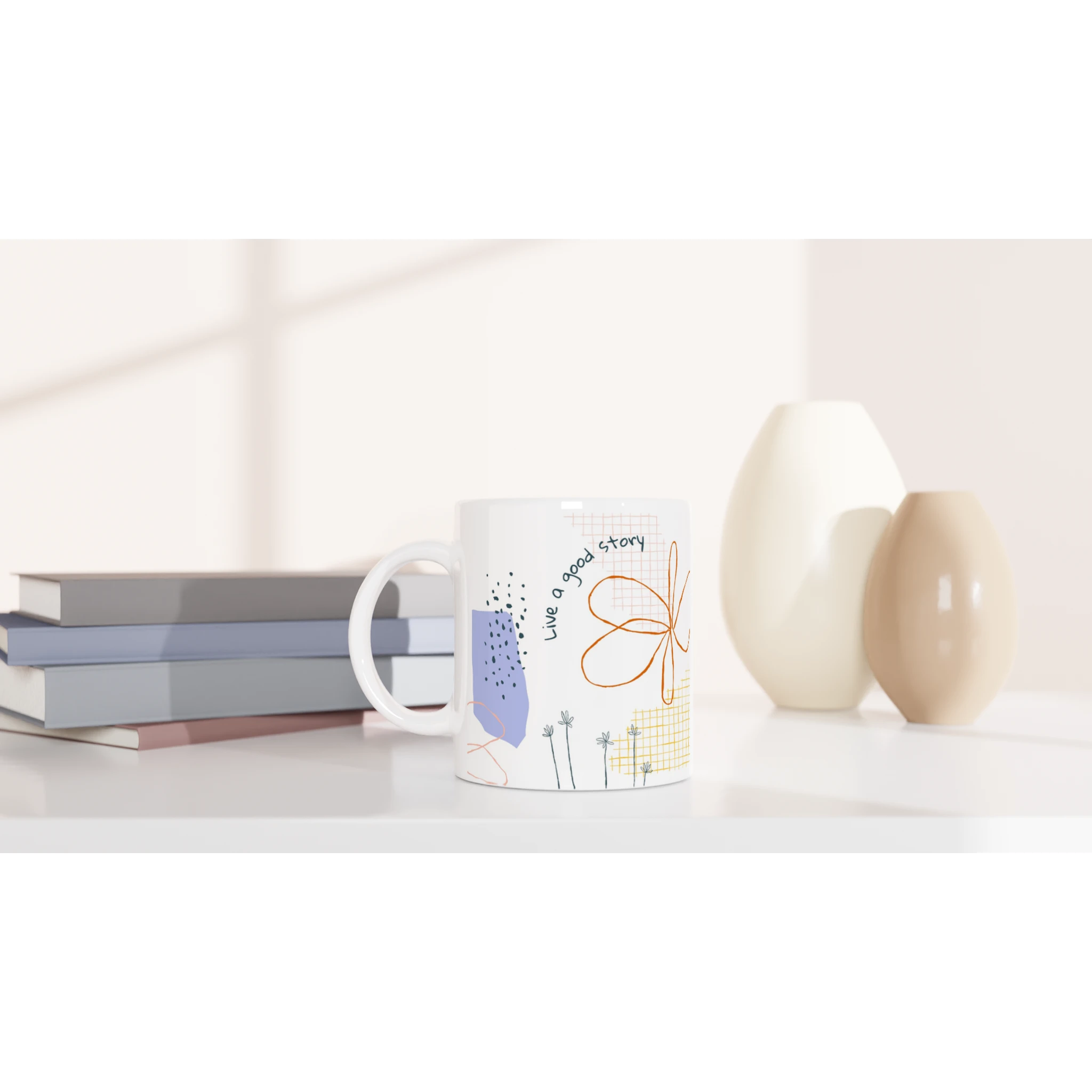 Ceramic Mug · Live a Good Story - BM ink.