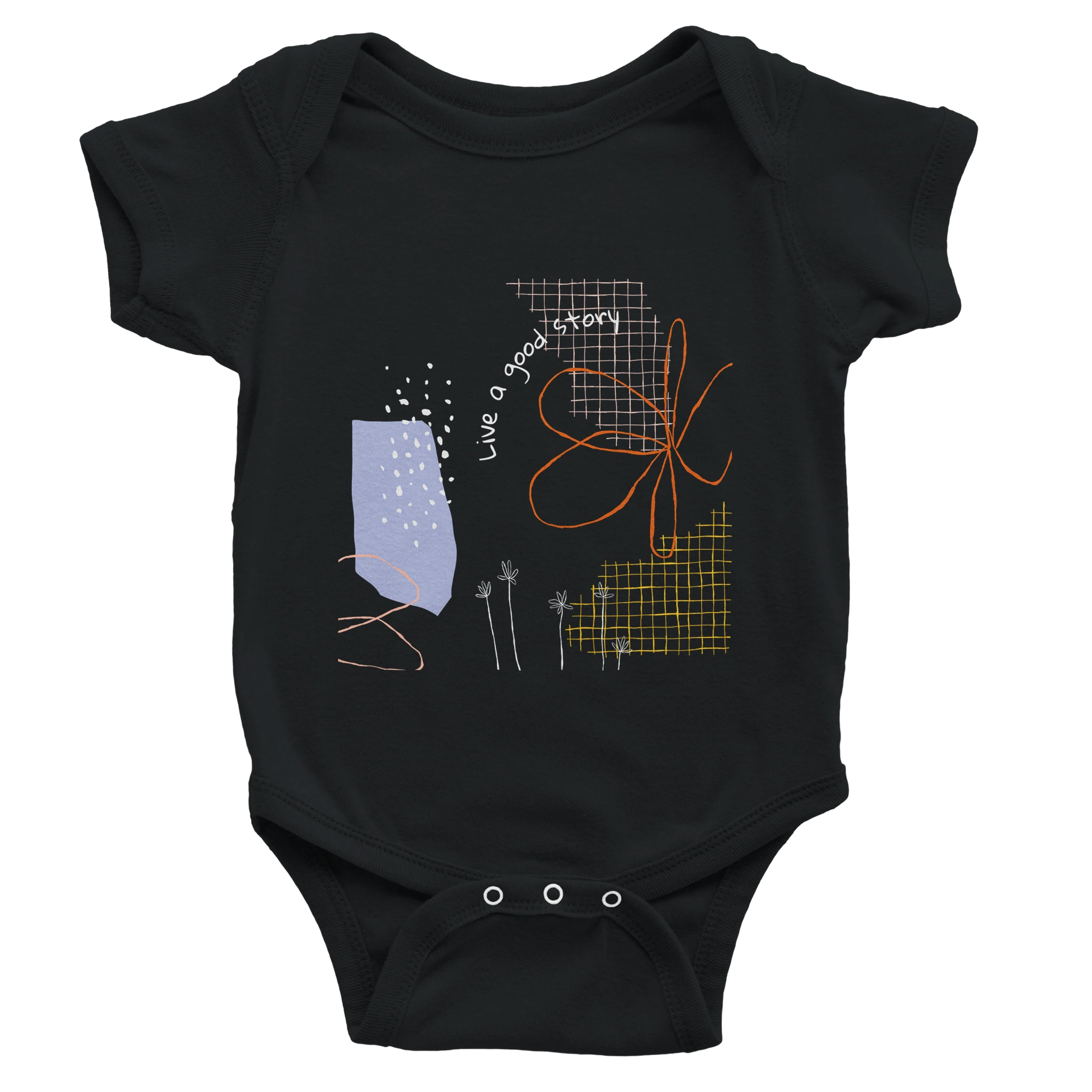 Baby Bodysuit · Live a Good Story Black - BM ink.
