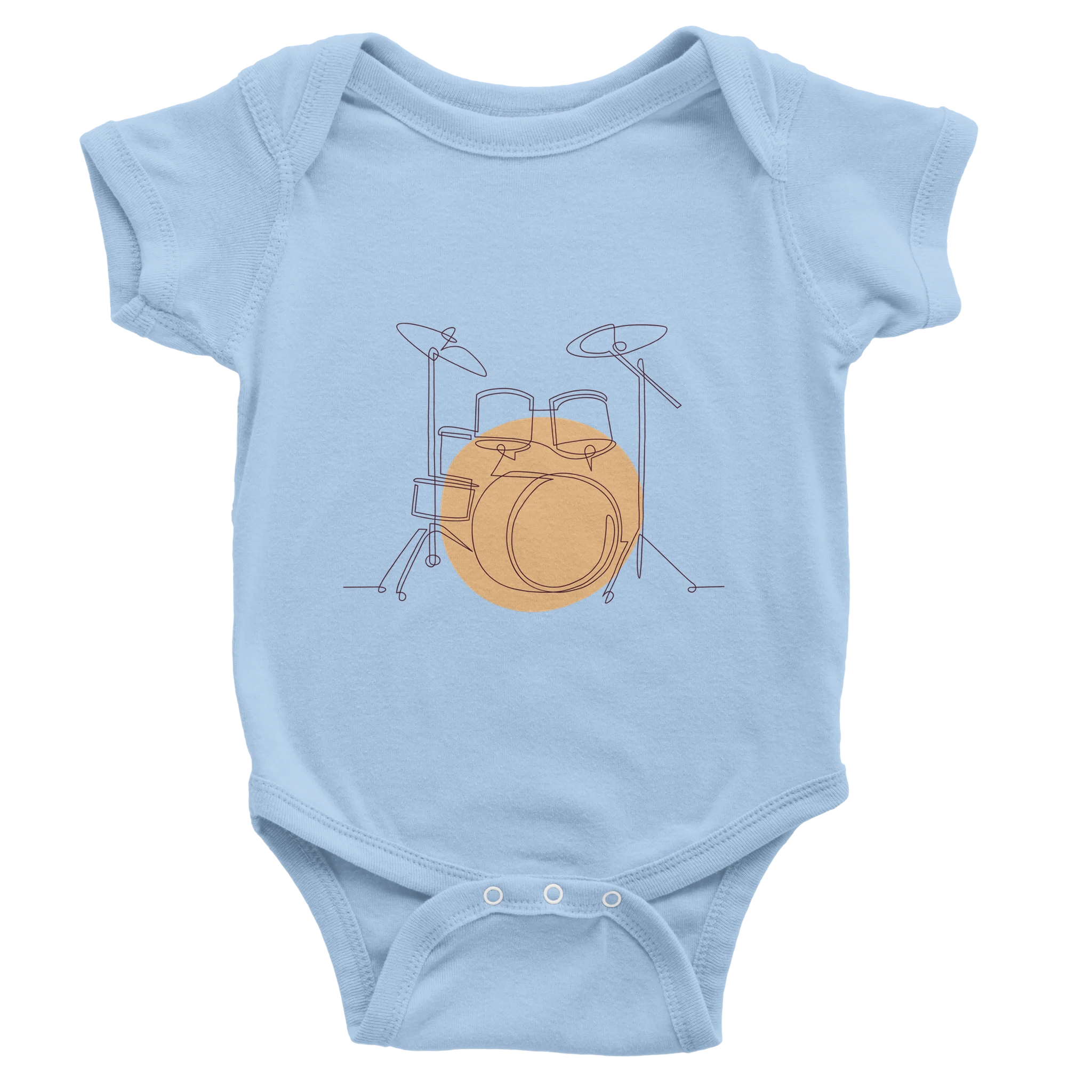 Baby Bodysuit · Drum Set (Light) Baby Blue - BM ink.