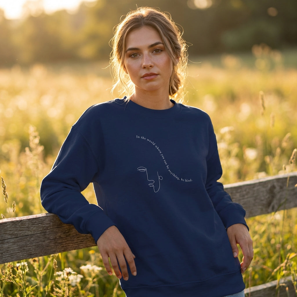 Choose Kindness · Adult Sweatshirt Navy - BM ink.