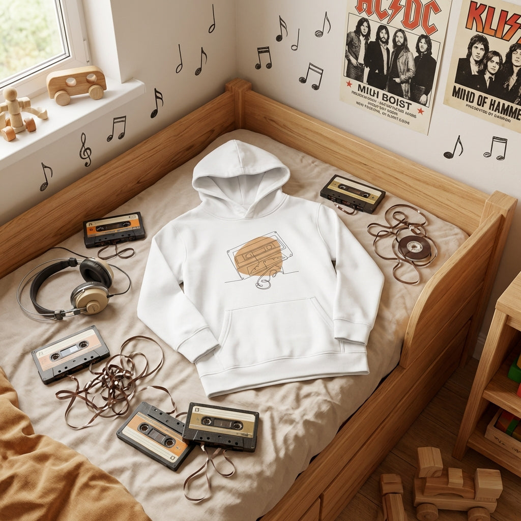 Kids Hoodie · Audio Cassette Wrinkled Tape - BM ink.