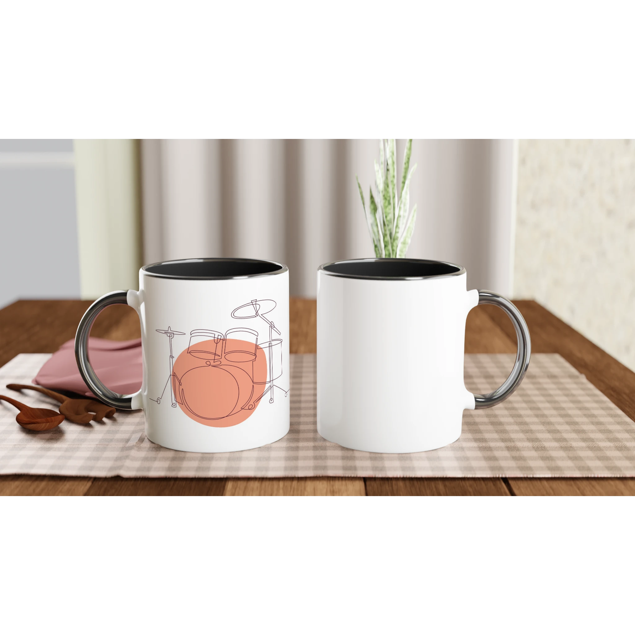 Ceramic Mug · Drum Sets Ceramic Black Bold Left - BM ink.