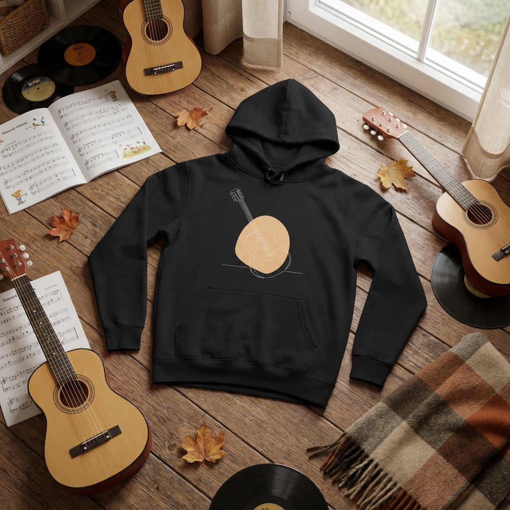 Kids Hoodie · Acoustic Guitar (Light) Black - BM ink.