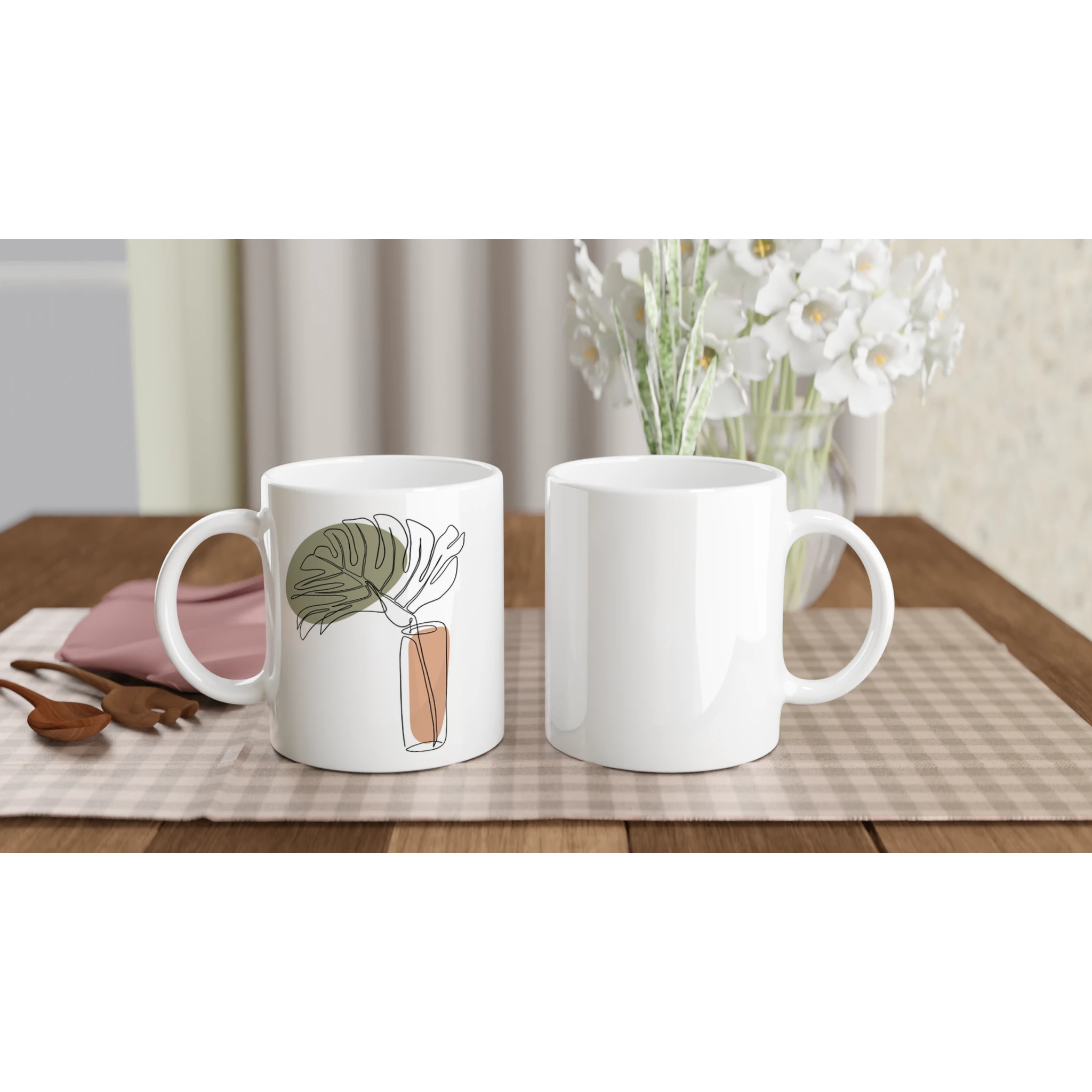 Calm Living · Ceramic Mug Ceramic White Left - BM ink.
