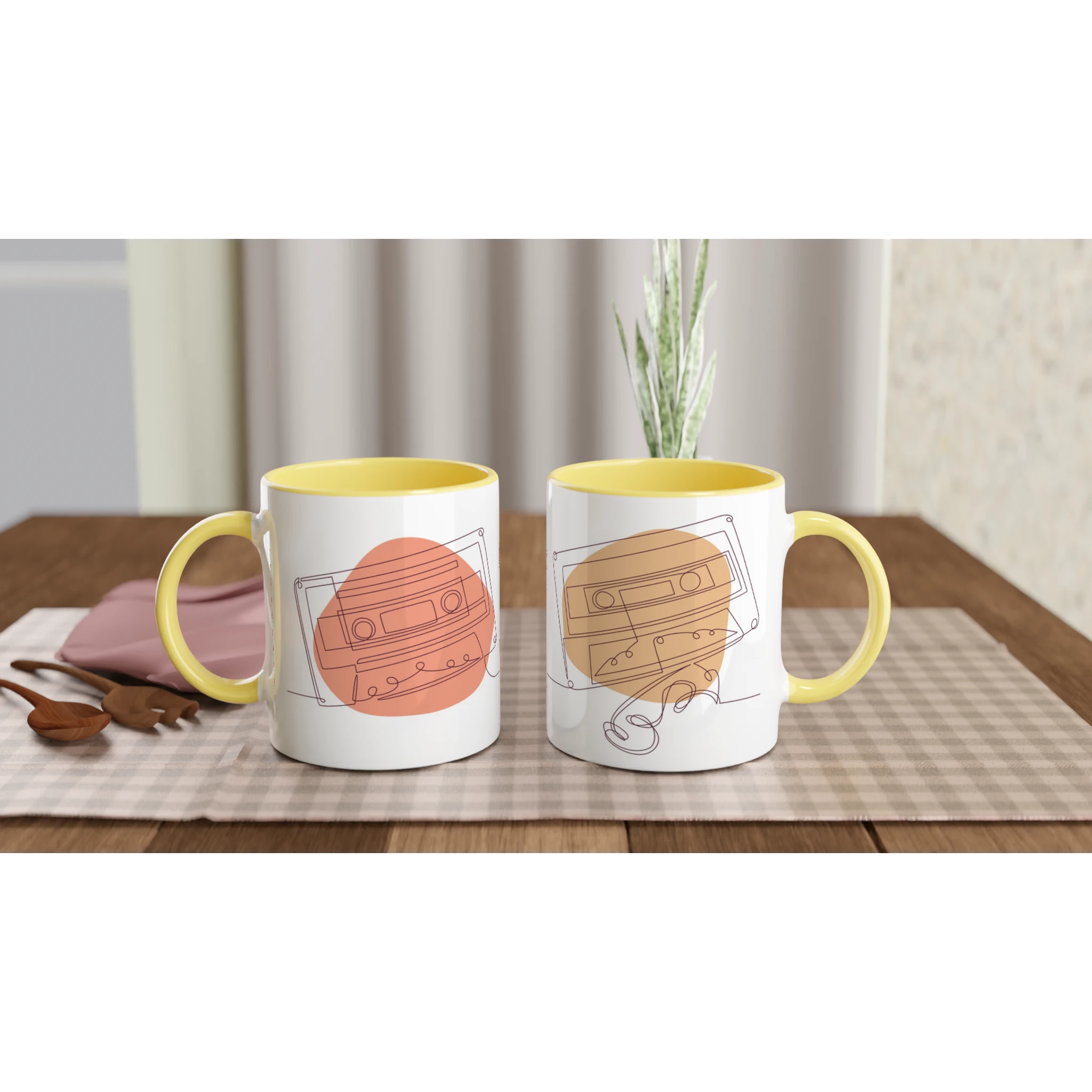 Analog Soul · Ceramic Mug Ceramic Yellow Cassette Tapes - BM ink.