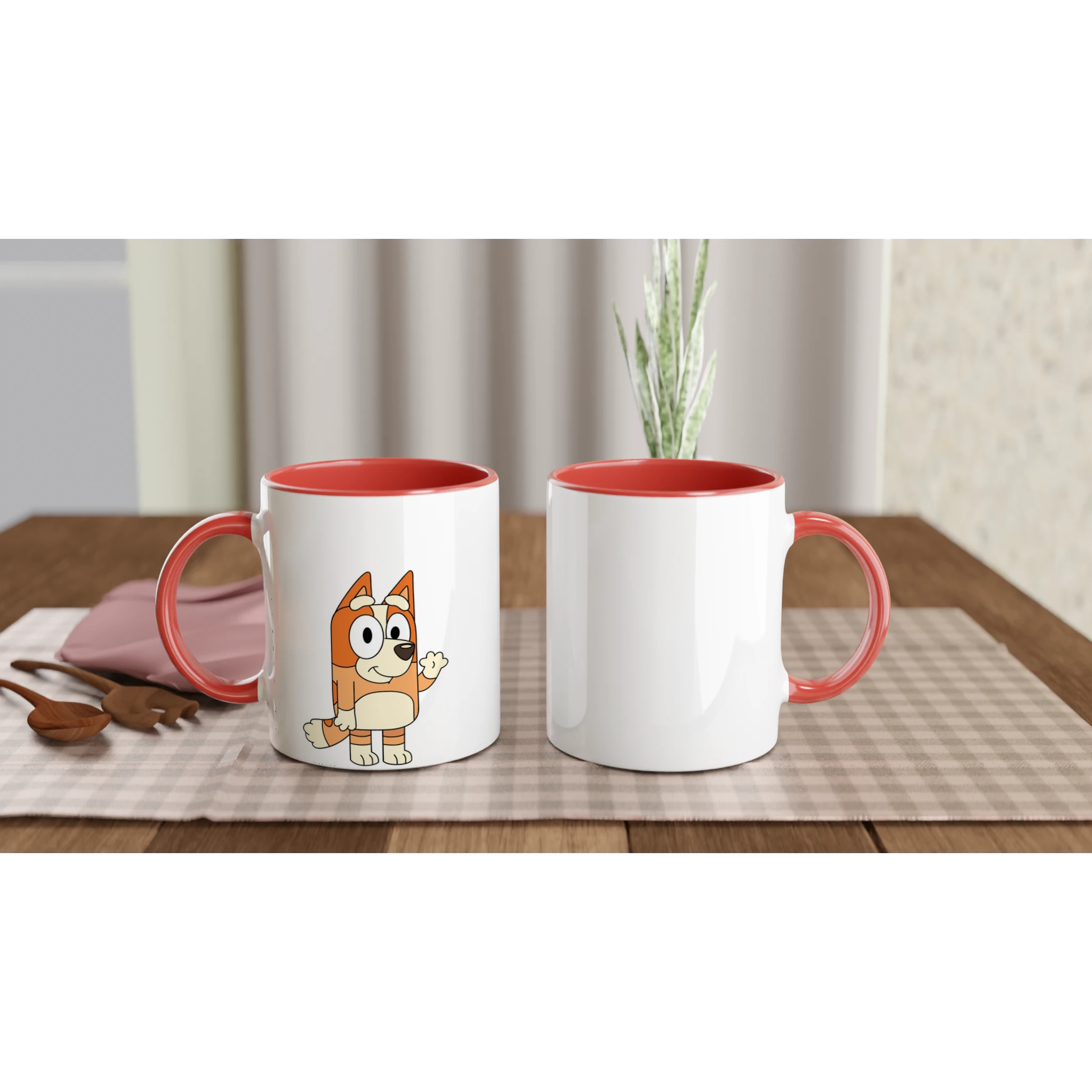 Ceramic Mug · Bluey's Sister Ceramic Red Left - BM ink.