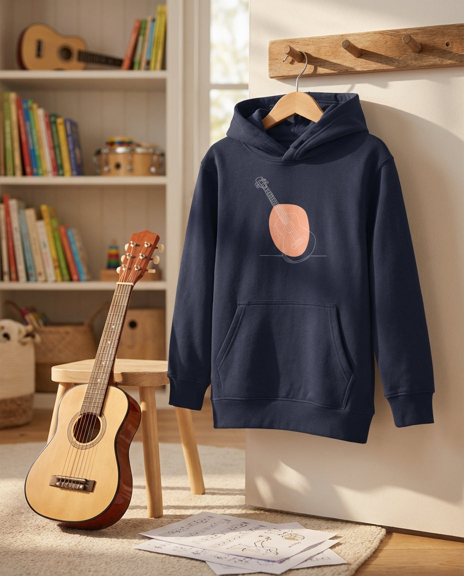 Kids Hoodie · Acoustic Guitar (Bold) French Navy - BM ink.