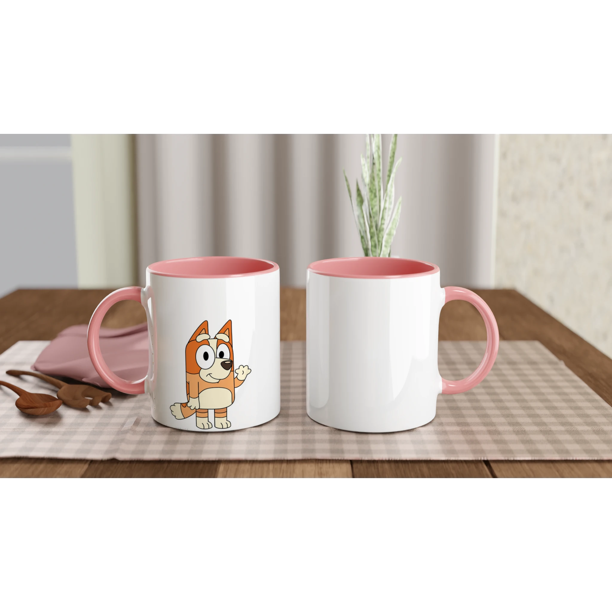 Ceramic Mug · Bluey's Sister Ceramic Pink Left - BM ink.