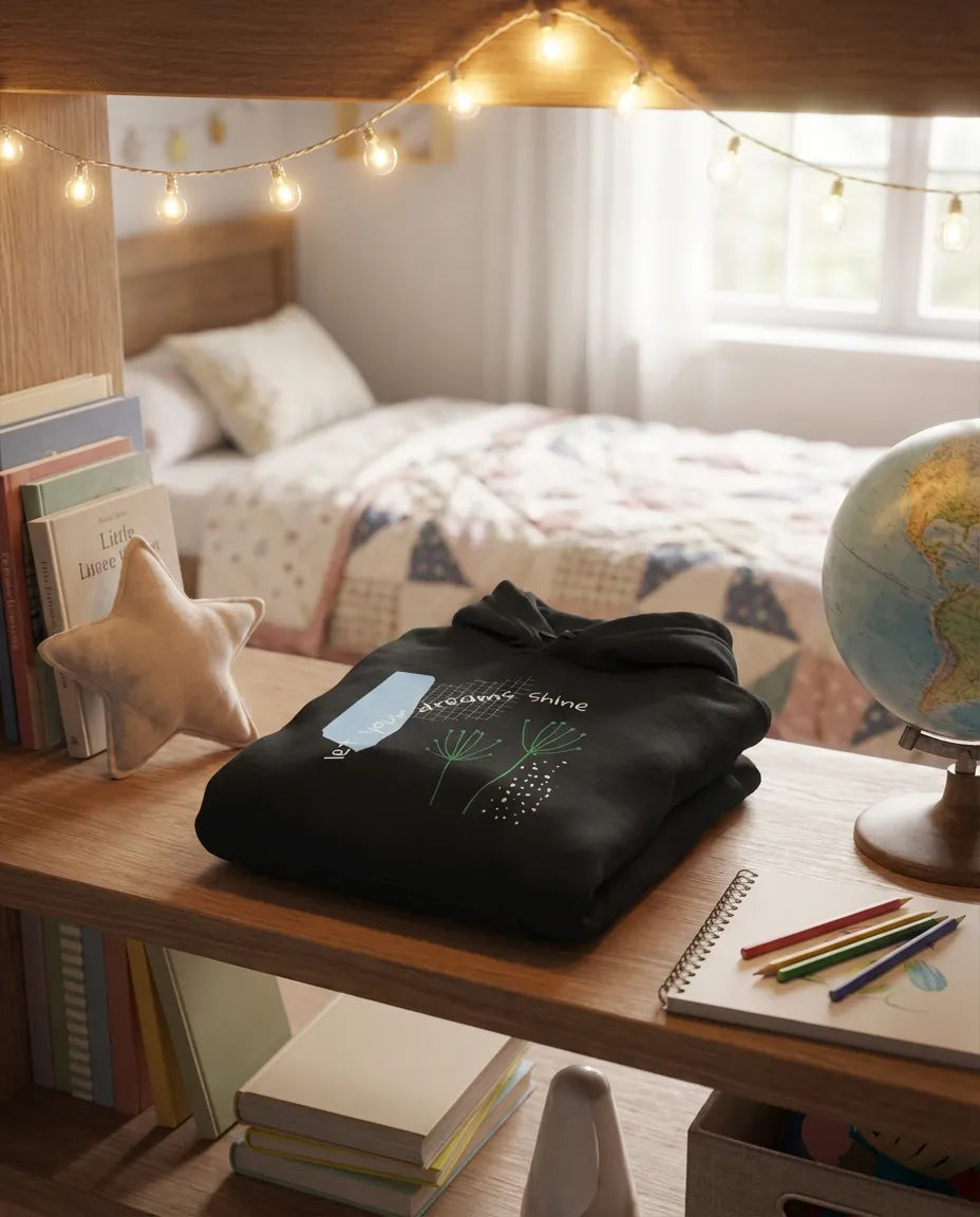 Kids Hoodie · Let Your Dreams Shine Black - BM ink.