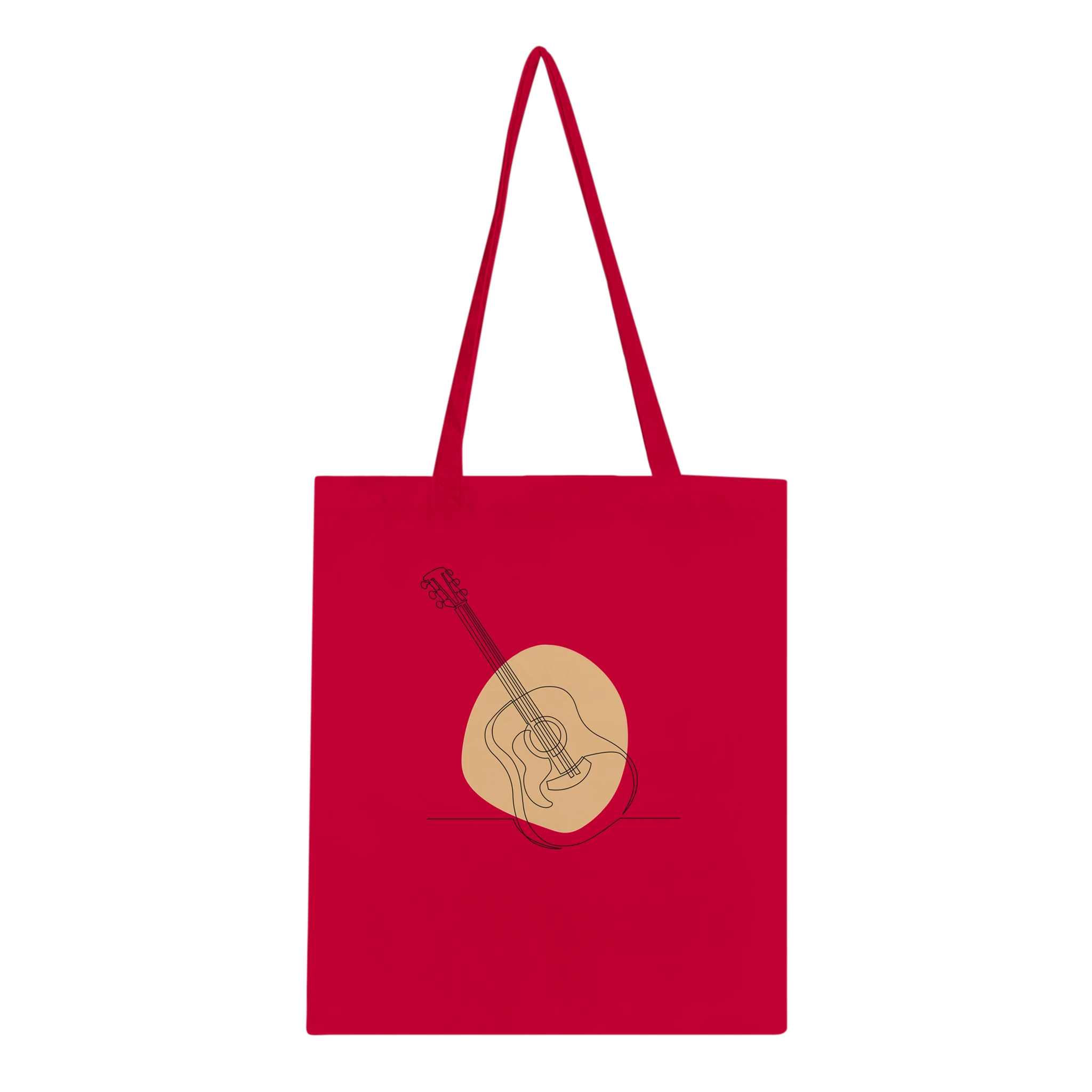 Tote Bag · Acoustic Guitar (Light) Red - BM ink.