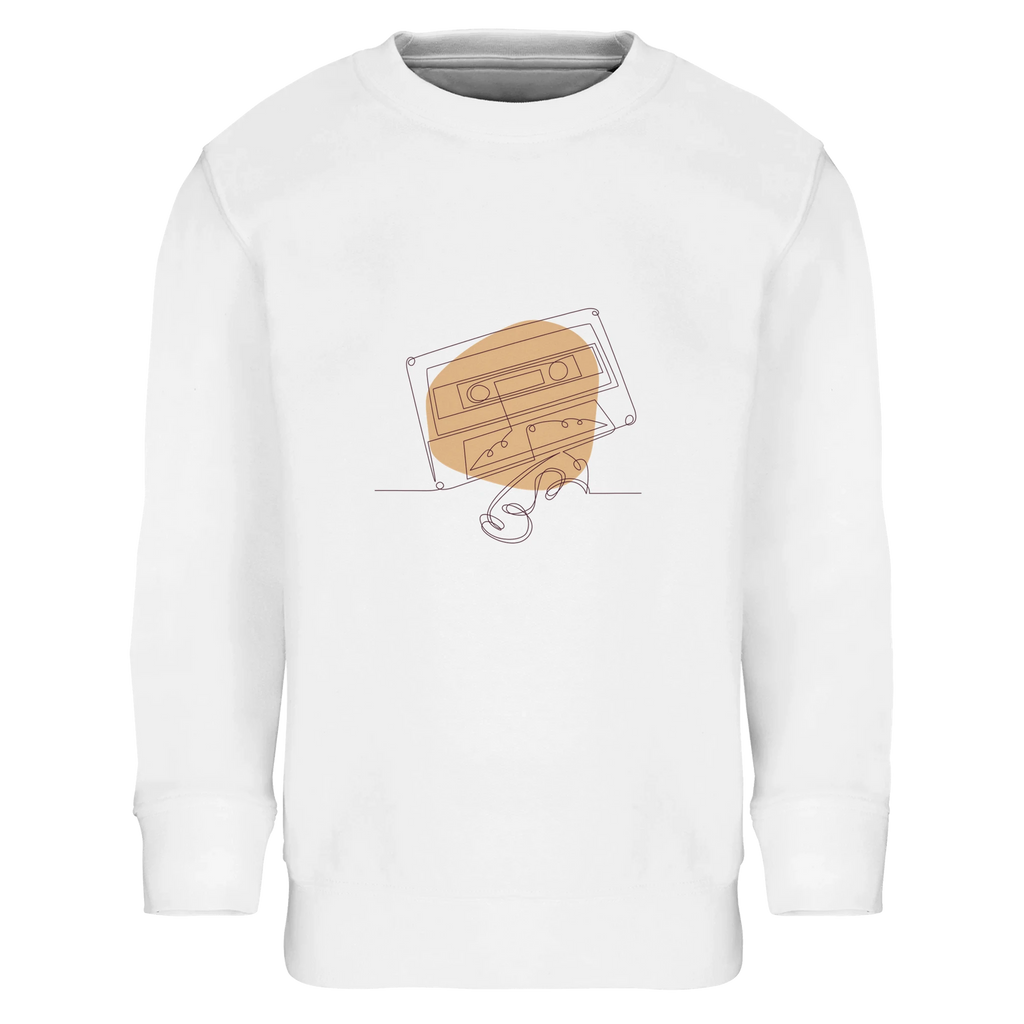 Kids Sweatshirt · Audio Cassette Wrinkled Tape White - BM ink.
