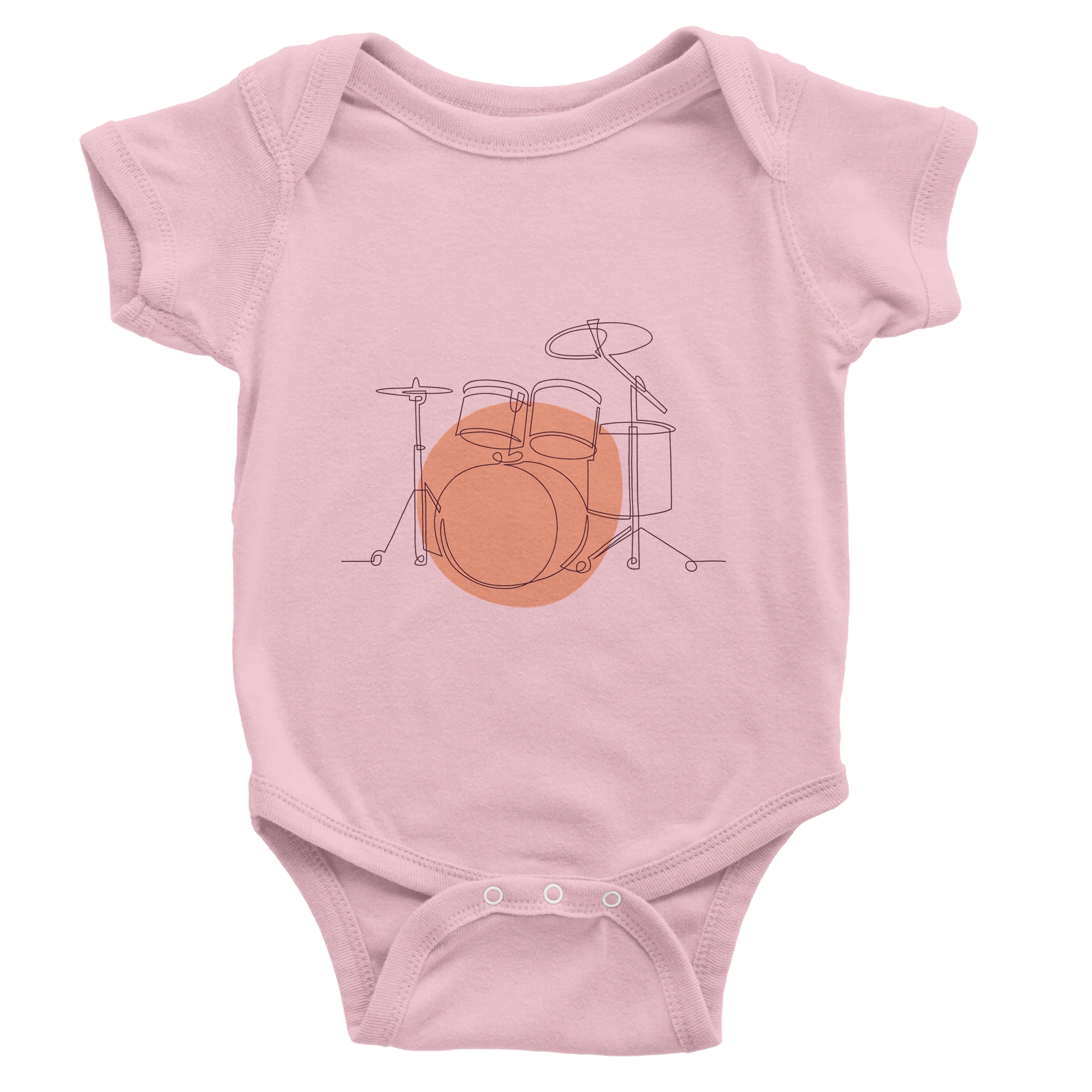 Baby Bodysuit · Drum Set (Bold) Pink - BM ink.