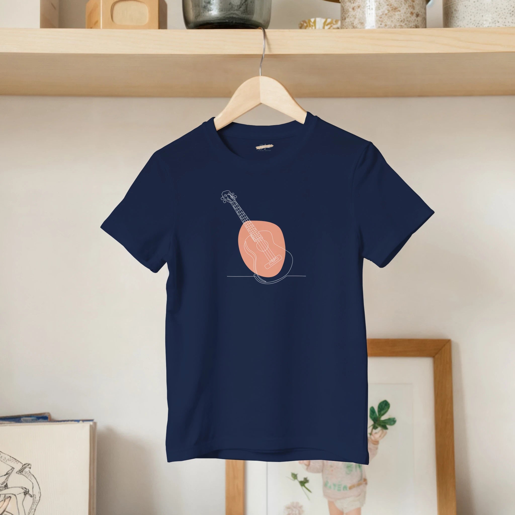 Kids T-Shirt · Acoustic Guitar (Bold) Navy - BM ink.
