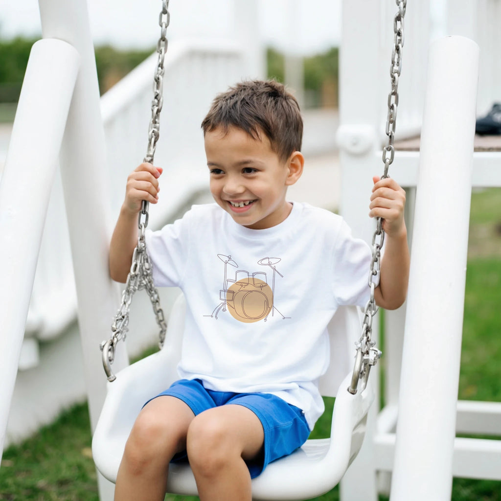 Kids T-Shirt · Drum Set (Light) - BM ink.