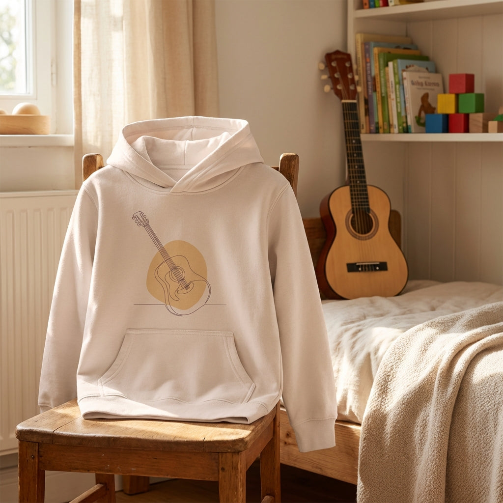 Kids Hoodie · Acoustic Guitar (Light) Creamy Pink - BM ink.