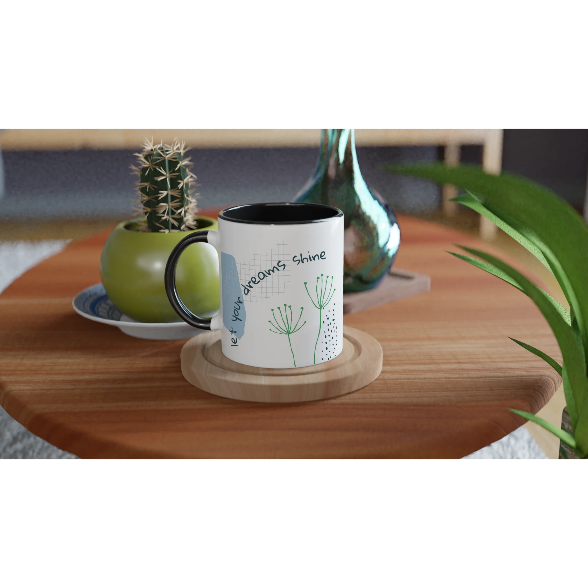 Ceramic Mug · Let Your Dreams Shine Ceramic Black Left - BM ink.