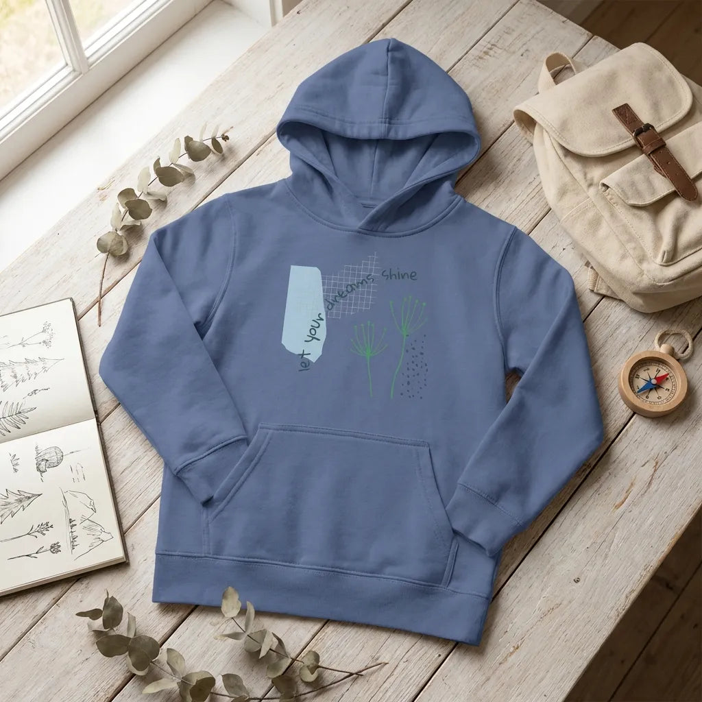 Kids Hoodie · Let Your Dreams Shine Blue - BM ink.