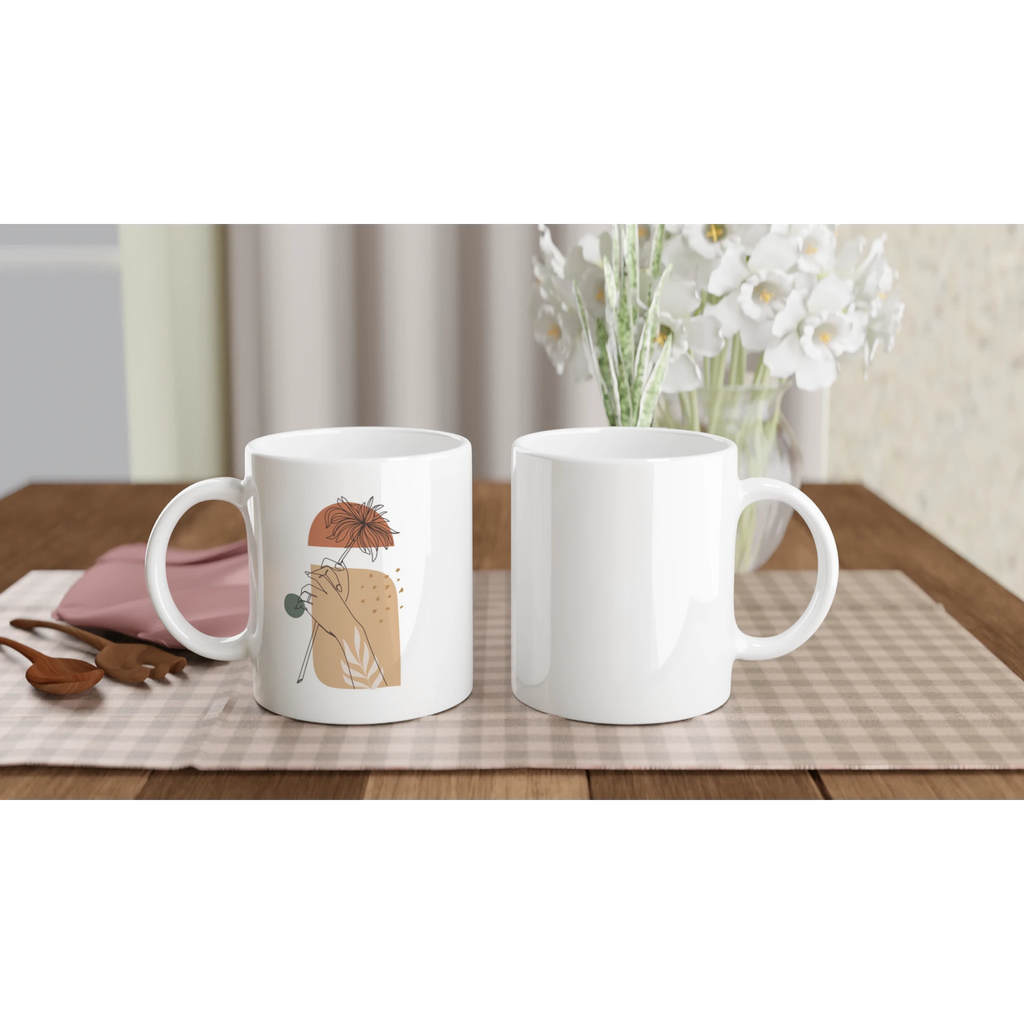 Quiet Bloom · Ceramic Mug Ceramic White Left - BM ink.