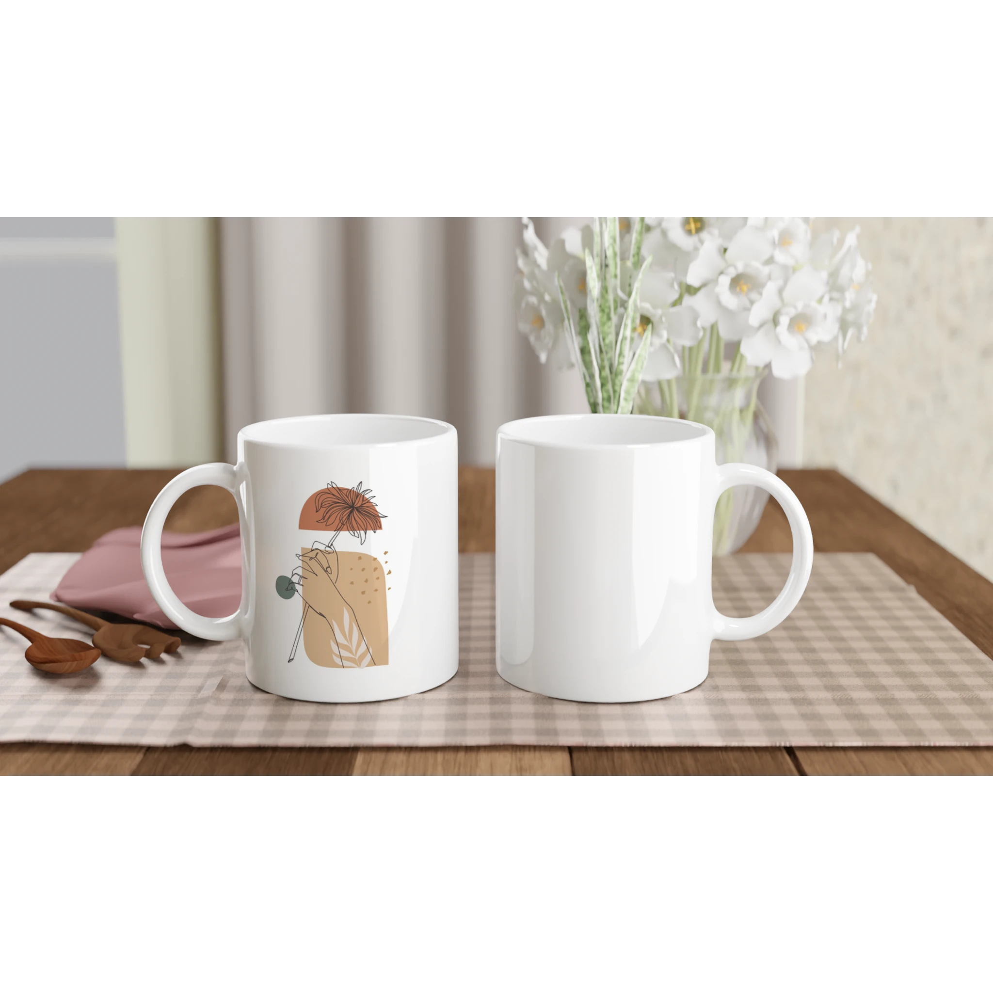 Quiet Bloom · Ceramic Mug Ceramic White Left - BM ink.