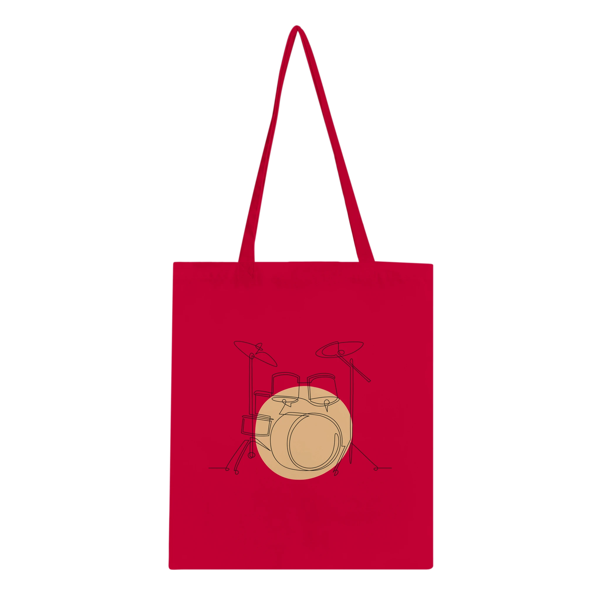 Tote Bag · Drum Set (Light) Red - BM ink.