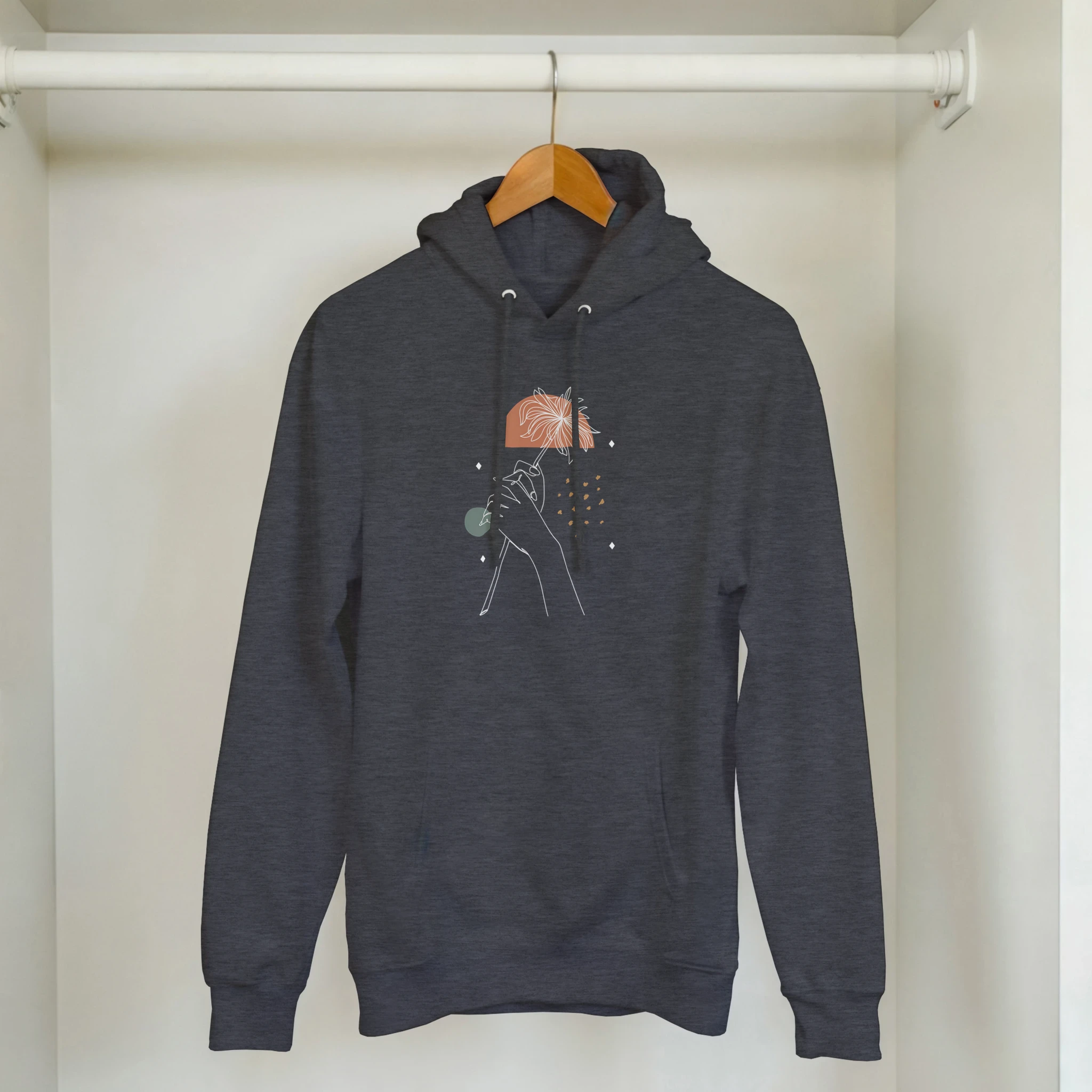 Quiet Bloom · Adult Hoodie Bold Dark Heather - BM ink.