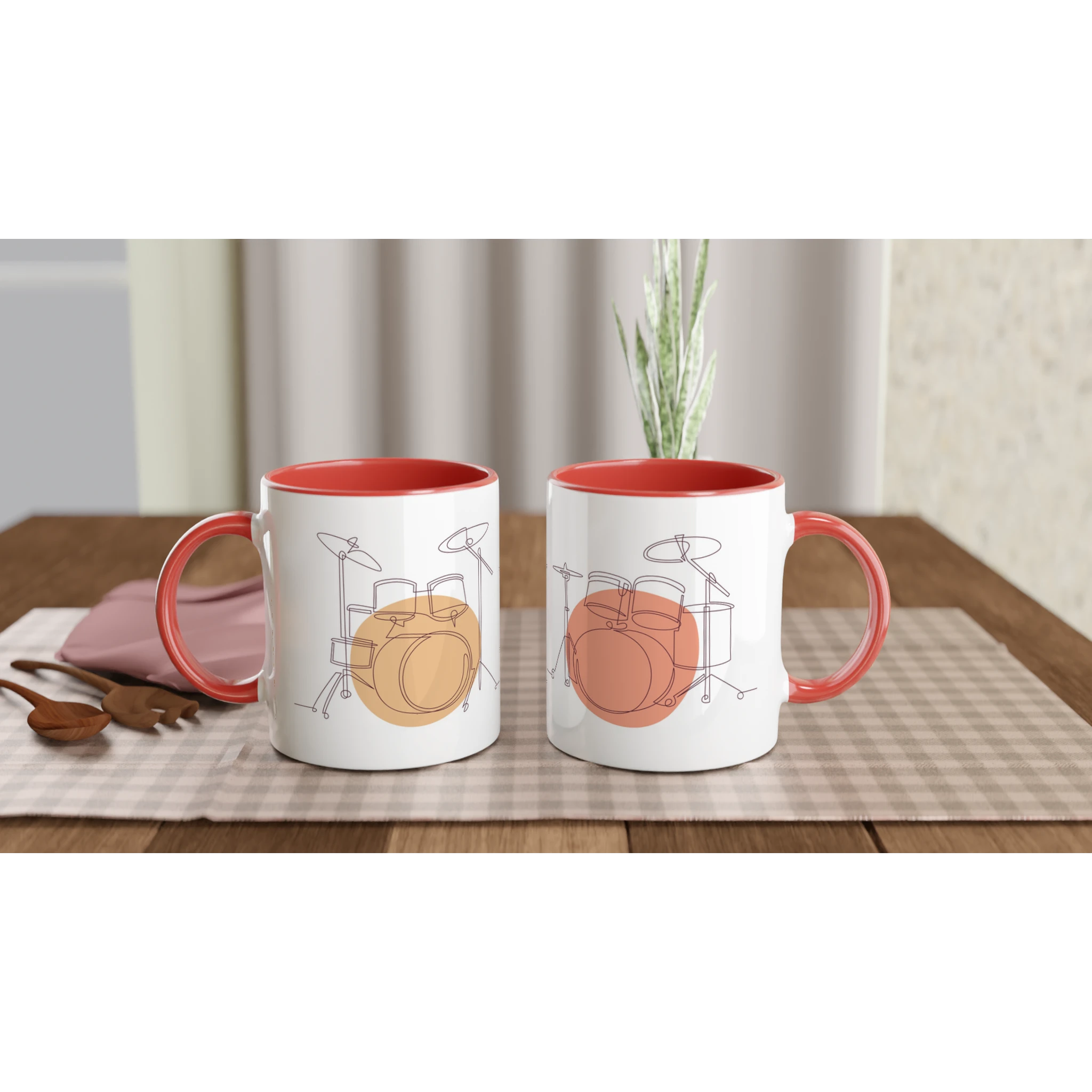 Ceramic Mug · Drum Sets Ceramic Red Both Drum Sets - BM ink.