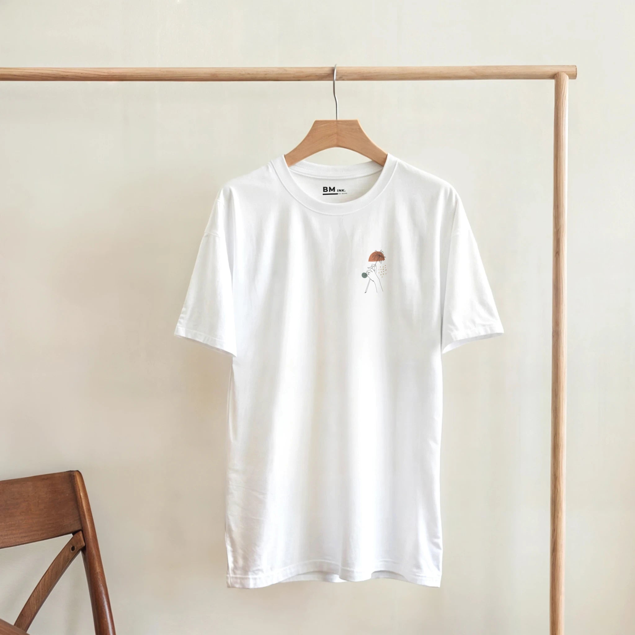 Quiet Bloom · Adult T-Shirt Subtle White - BM ink.