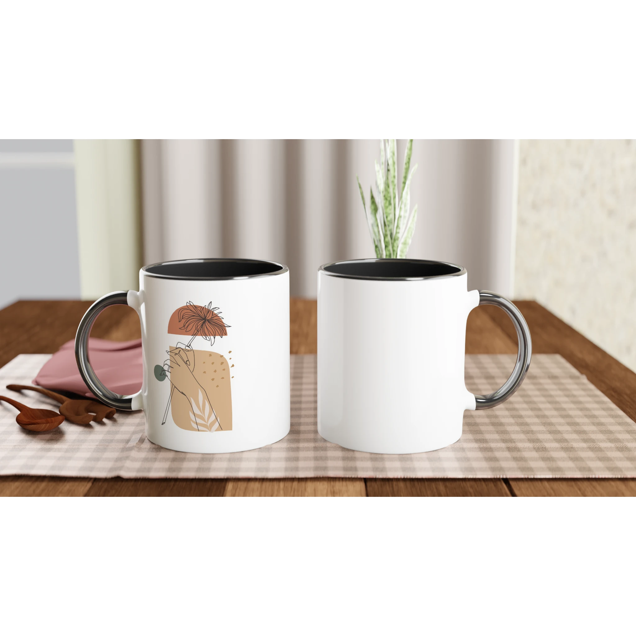 Quiet Bloom · Ceramic Mug Ceramic Black Left - BM ink.
