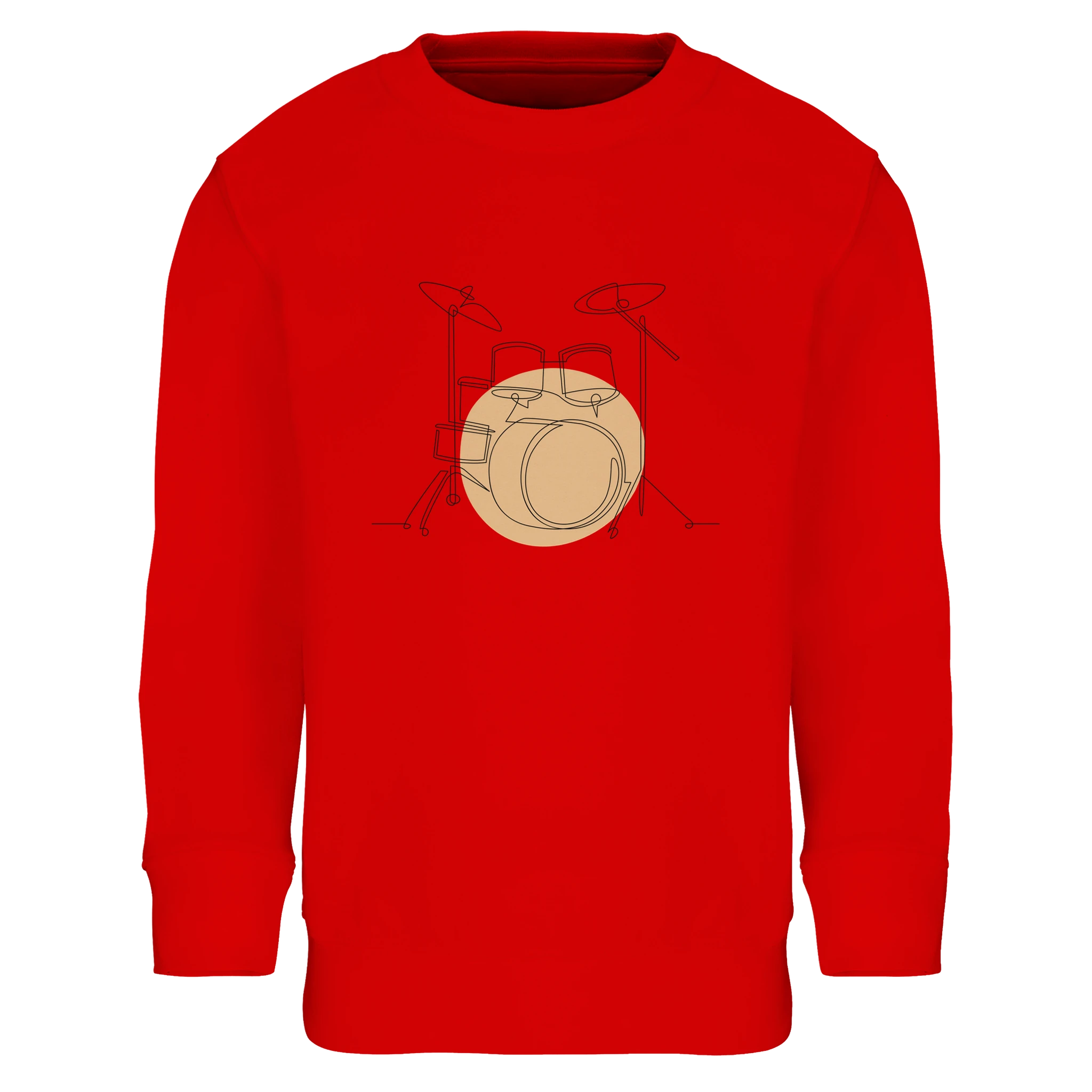 Kids Sweatshirt · Drum Set (Light) Bright Red - BM ink.