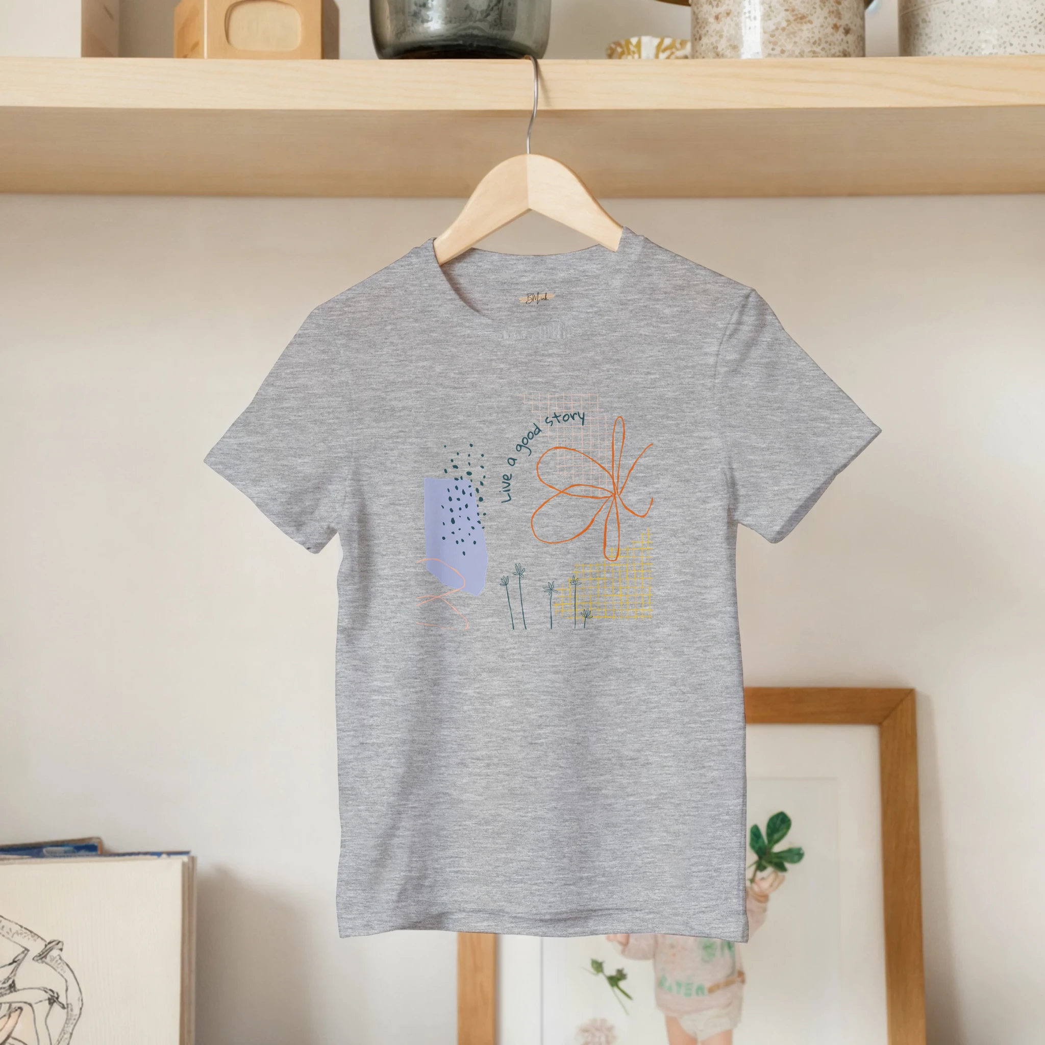 Kids T-Shirt · Live a Good Story Sport Grey - BM ink.