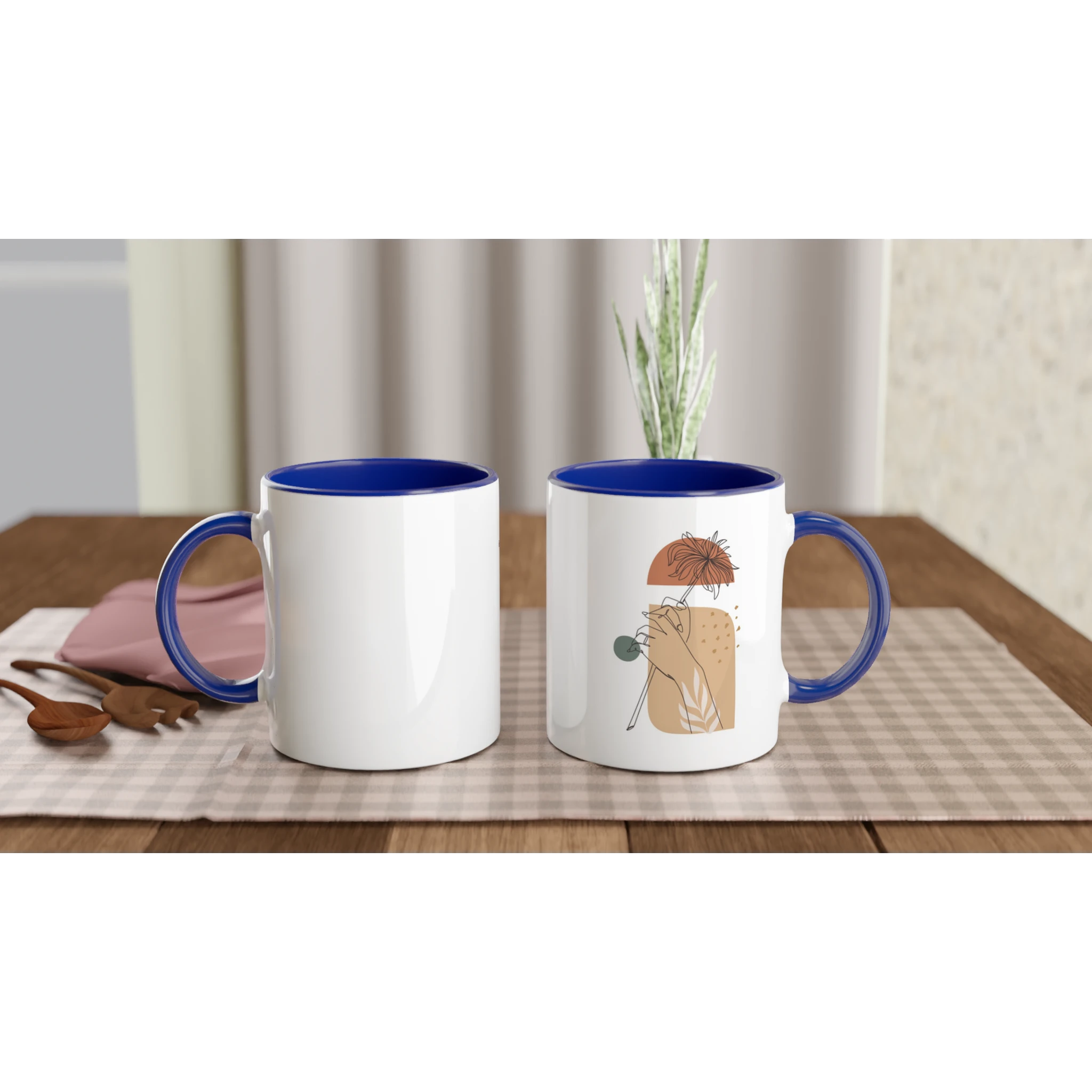 Quiet Bloom · Ceramic Mug Ceramic Blue Right - BM ink.