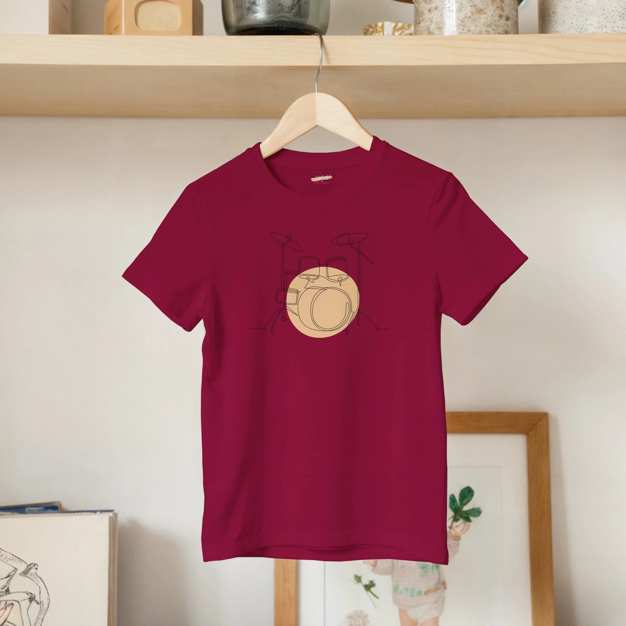 Kids T-Shirt · Drum Set (Light) Cardinal Red - BM ink.