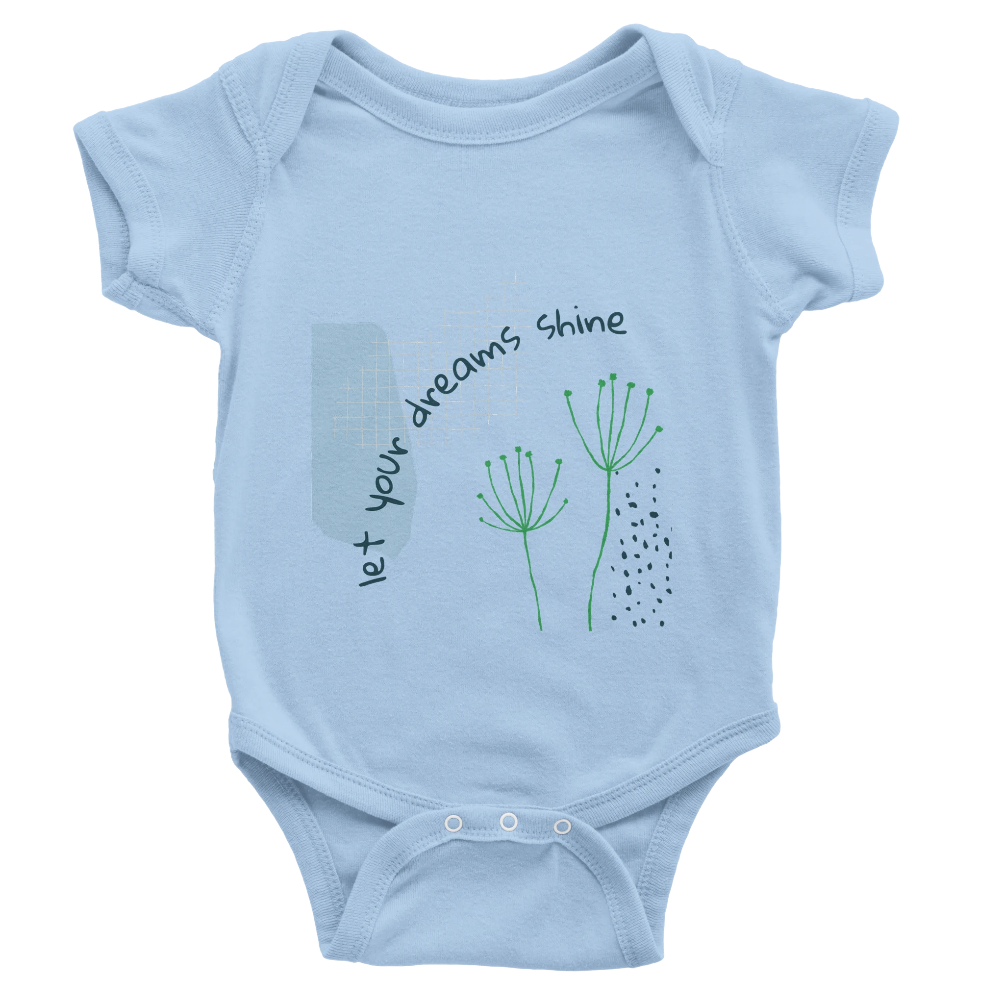 Baby Bodysuit · Let Your Dreams Shine Baby Blue - BM ink.