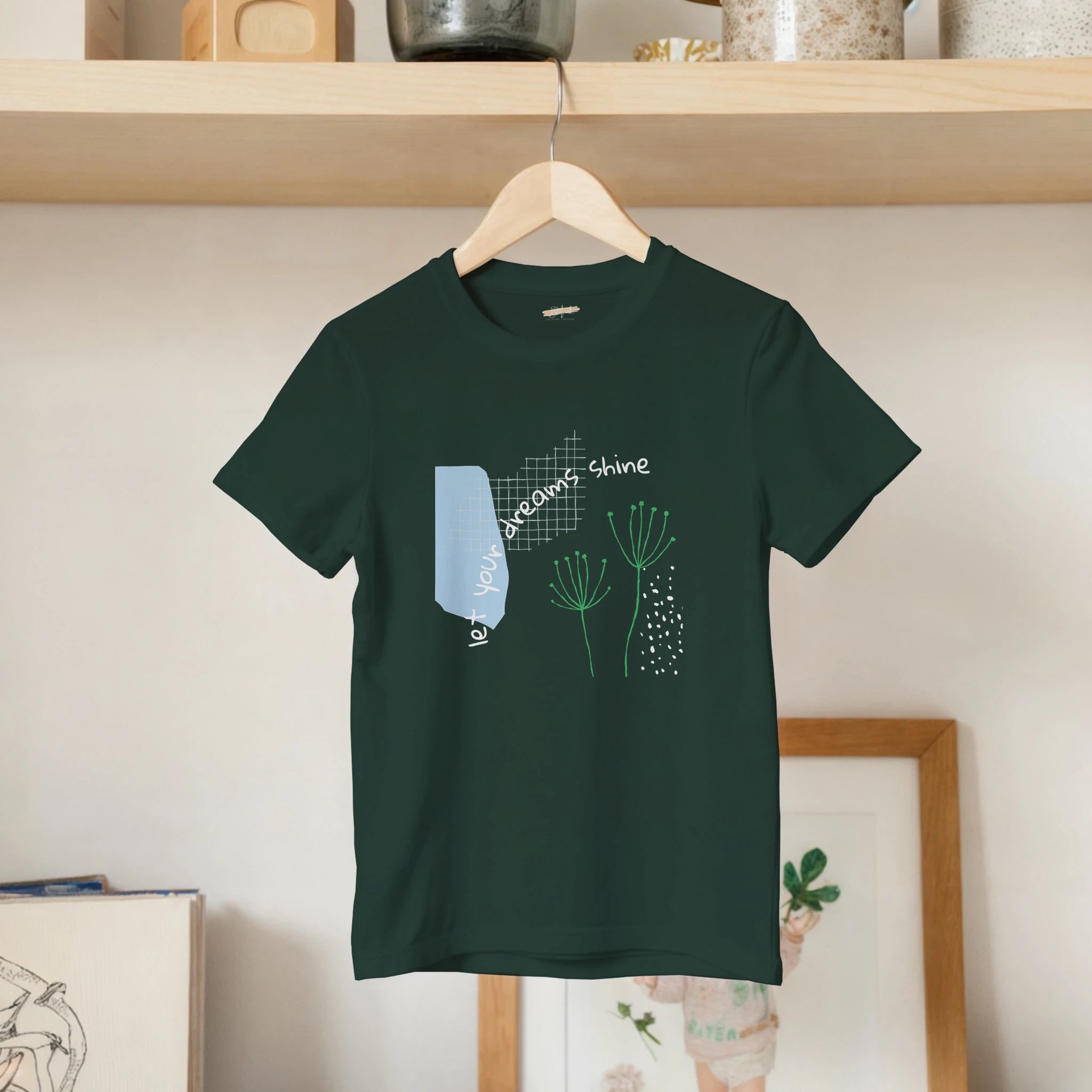 Kids T-Shirt · Let Your Dreams Shine Forest Green - BM ink.