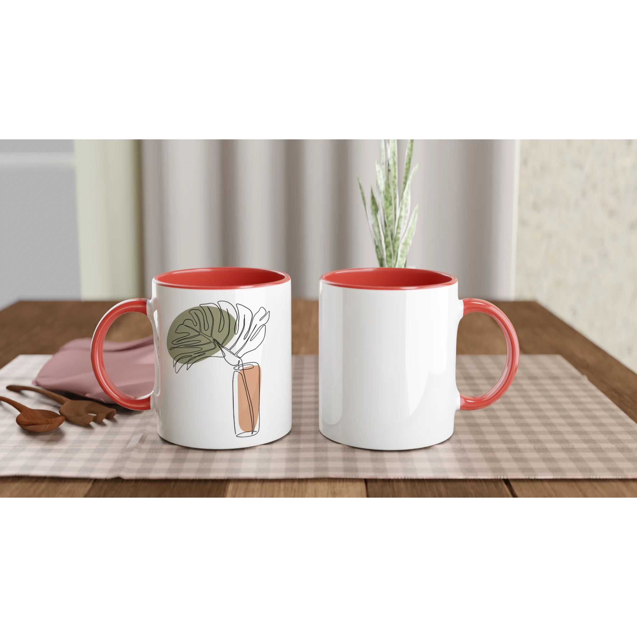 Calm Living · Ceramic Mug Ceramic Red Left - BM ink.