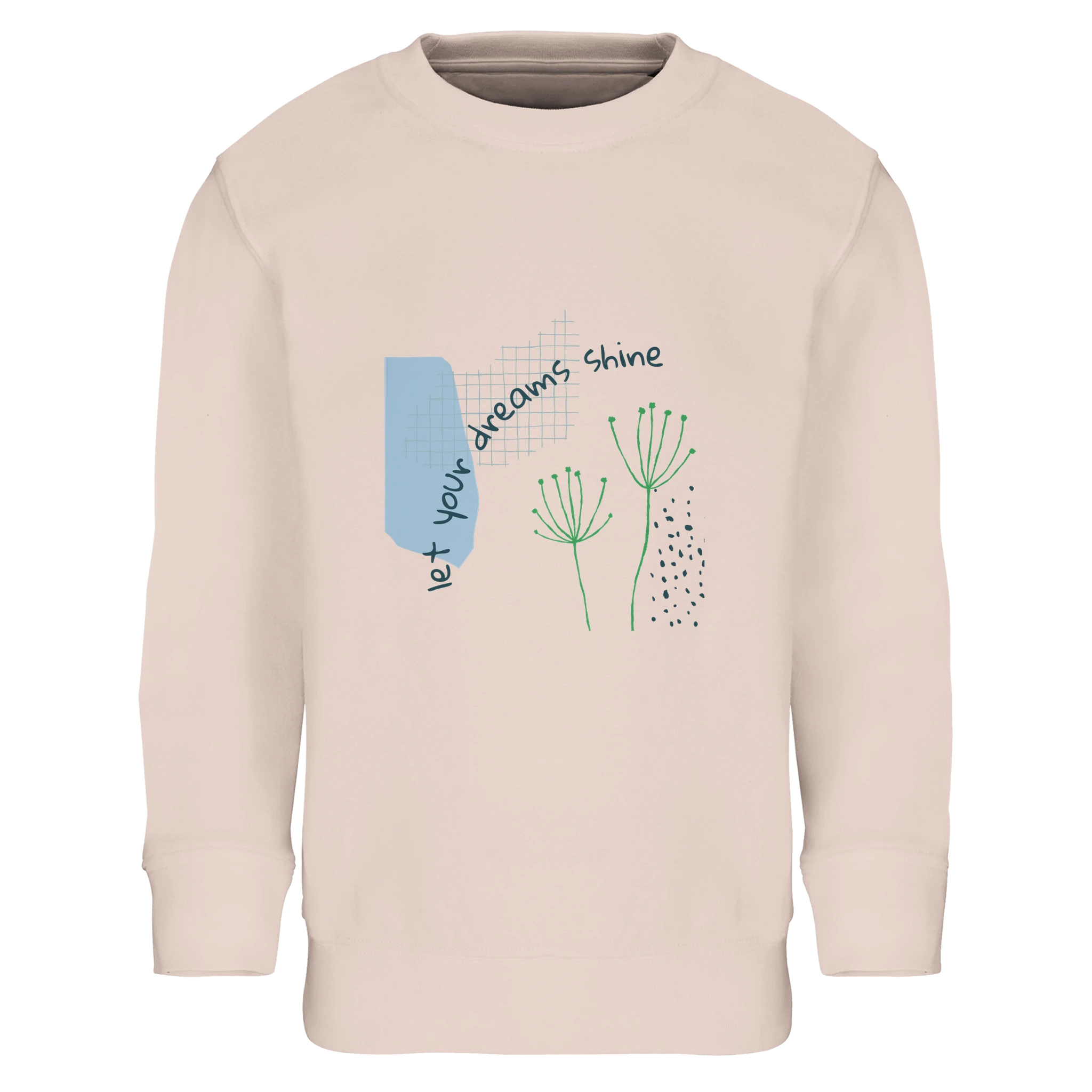 Kids Sweatshirt · Let Your Dreams Shine Creamy Pink - BM ink.
