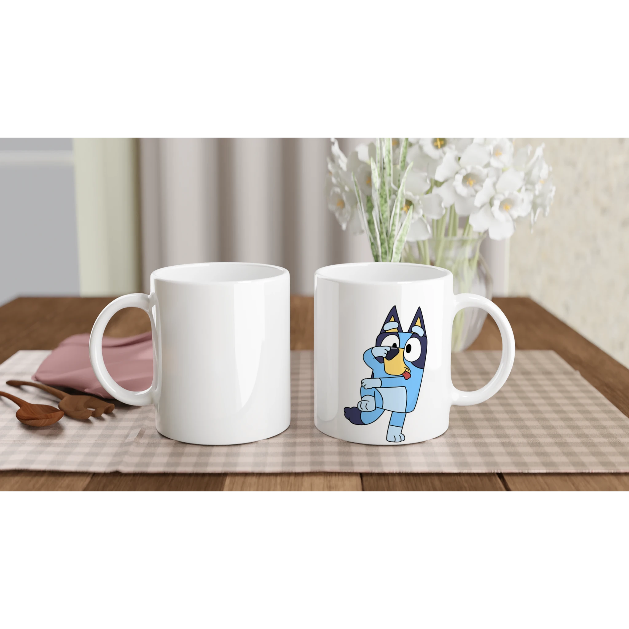 Ceramic Mug · Bluey Ceramic White Bluey Right - BM ink.