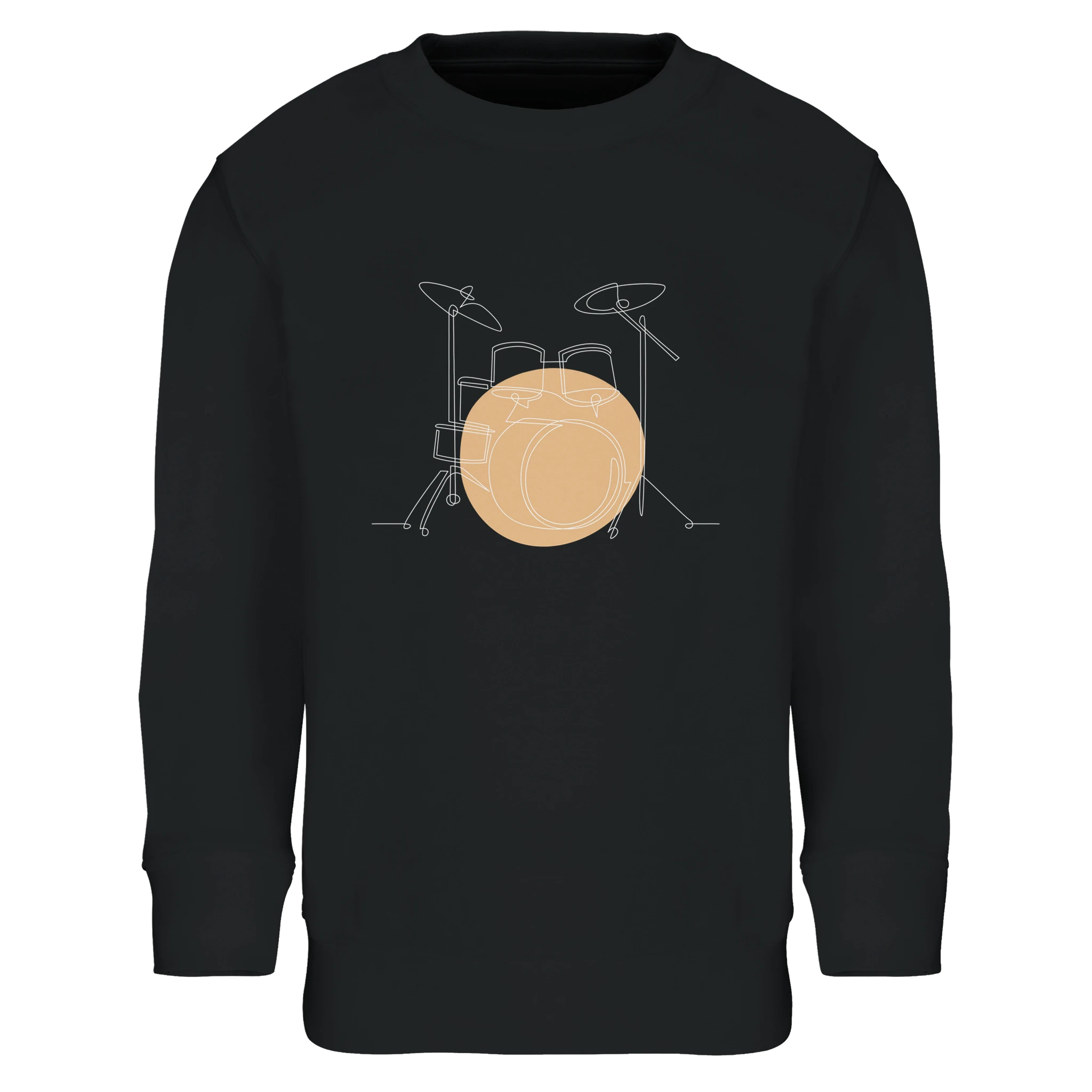 Kids Sweatshirt · Drum Set (Light) Black - BM ink.