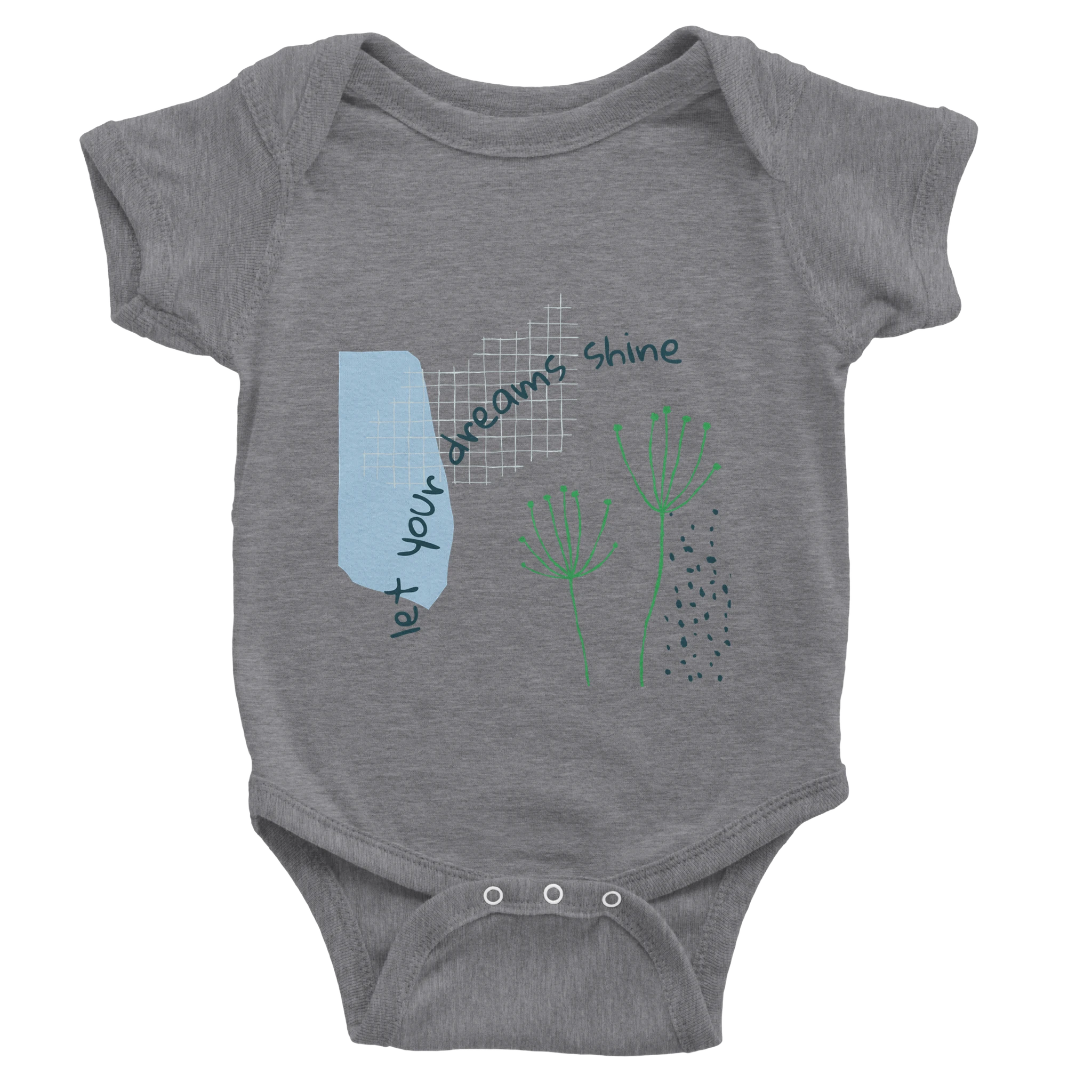 Baby Bodysuit · Let Your Dreams Shine Heather Gray - BM ink.