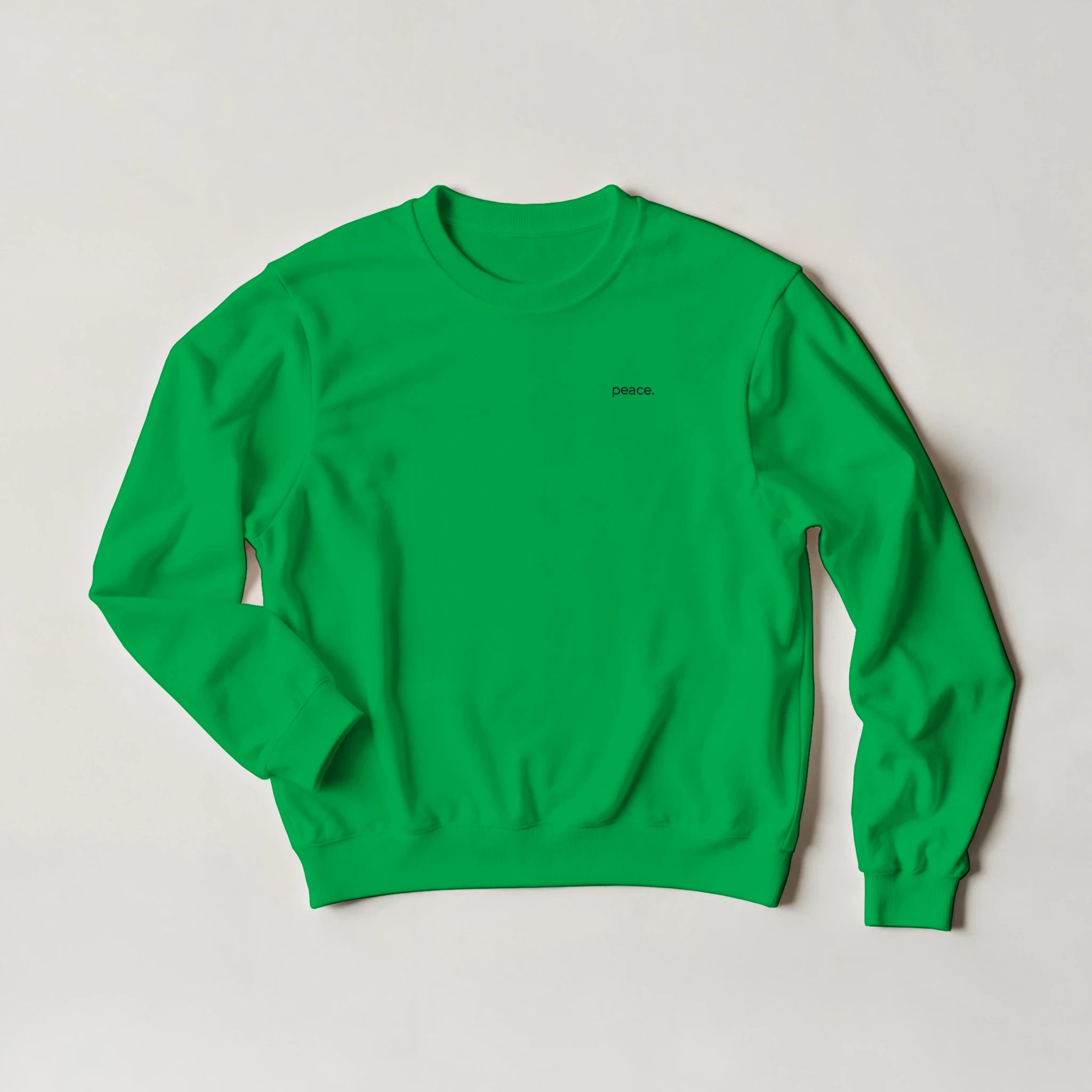 peace. · Embroidered Adult Sweatshirt Irish Green - BM ink.