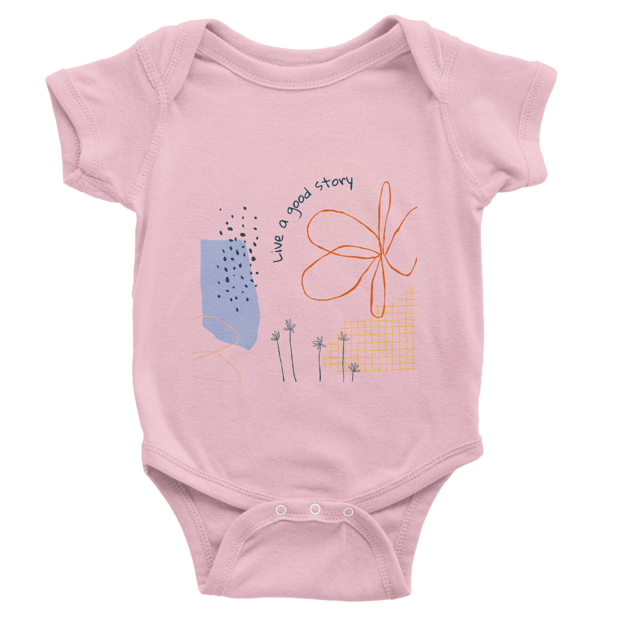 Baby Bodysuit · Live a Good Story Pink - BM ink.
