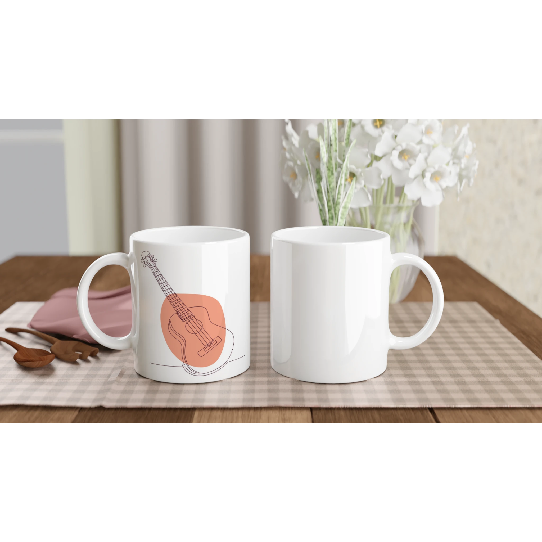 Ceramic Mug · Acoustic Guitars Ceramic White Bold Left - BM ink.