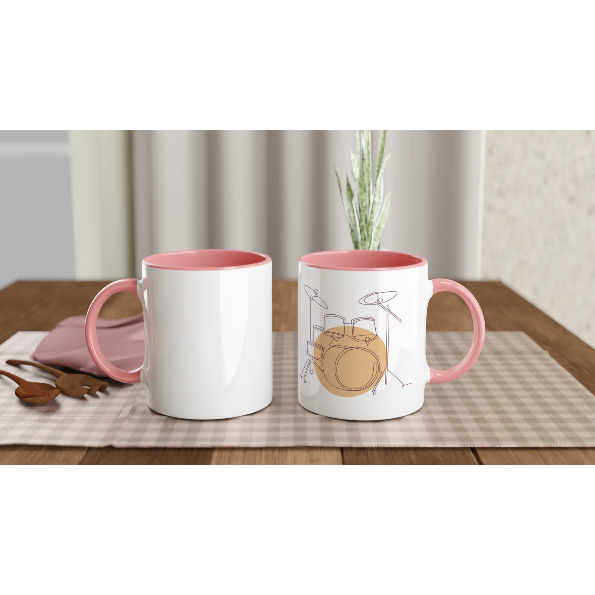 Ceramic Mug · Drum Sets Ceramic Pink Light Right - BM ink.