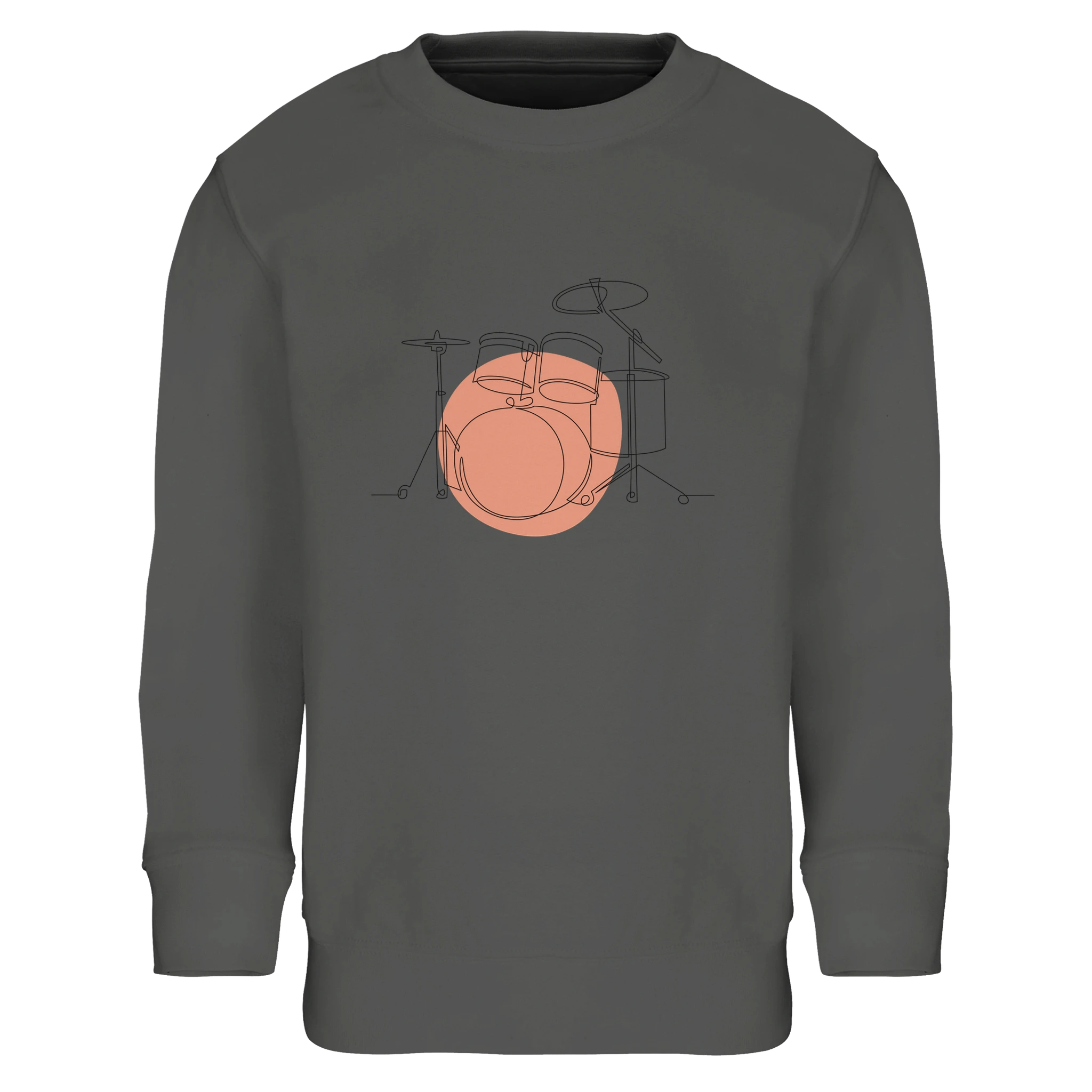 Kids Sweatshirt · Drum Set (Bold) Grey Melange - BM ink.