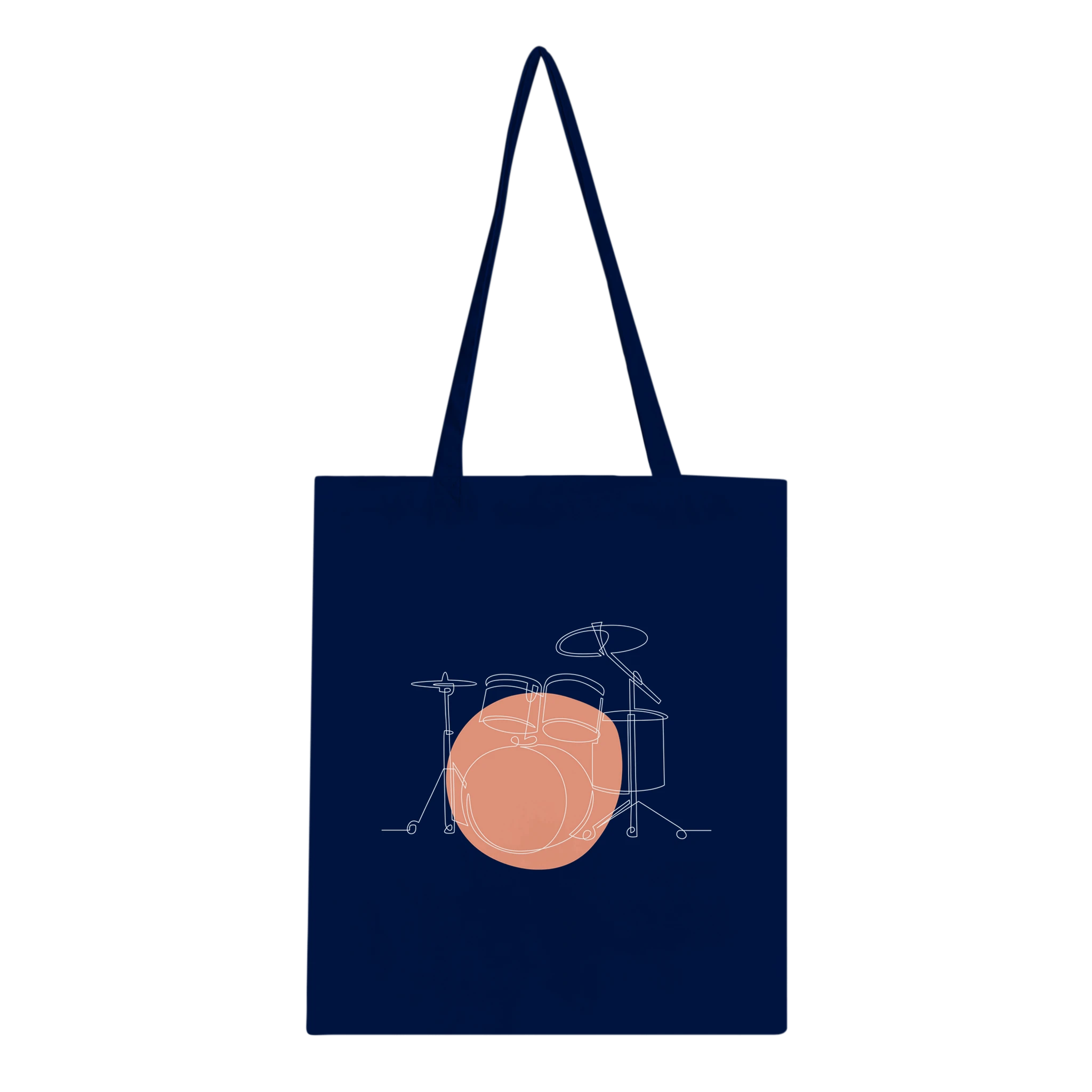 Tote Bag · Drum Set (Bold) Navy - BM ink.
