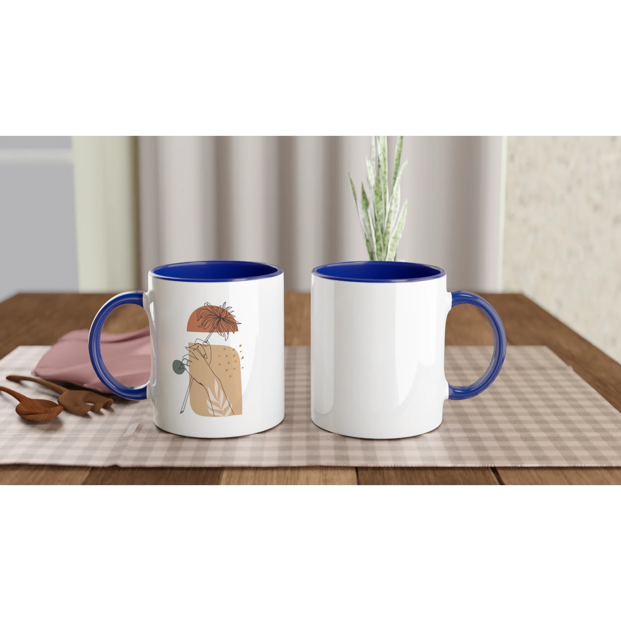 Quiet Bloom · Ceramic Mug Ceramic Blue Left - BM ink.